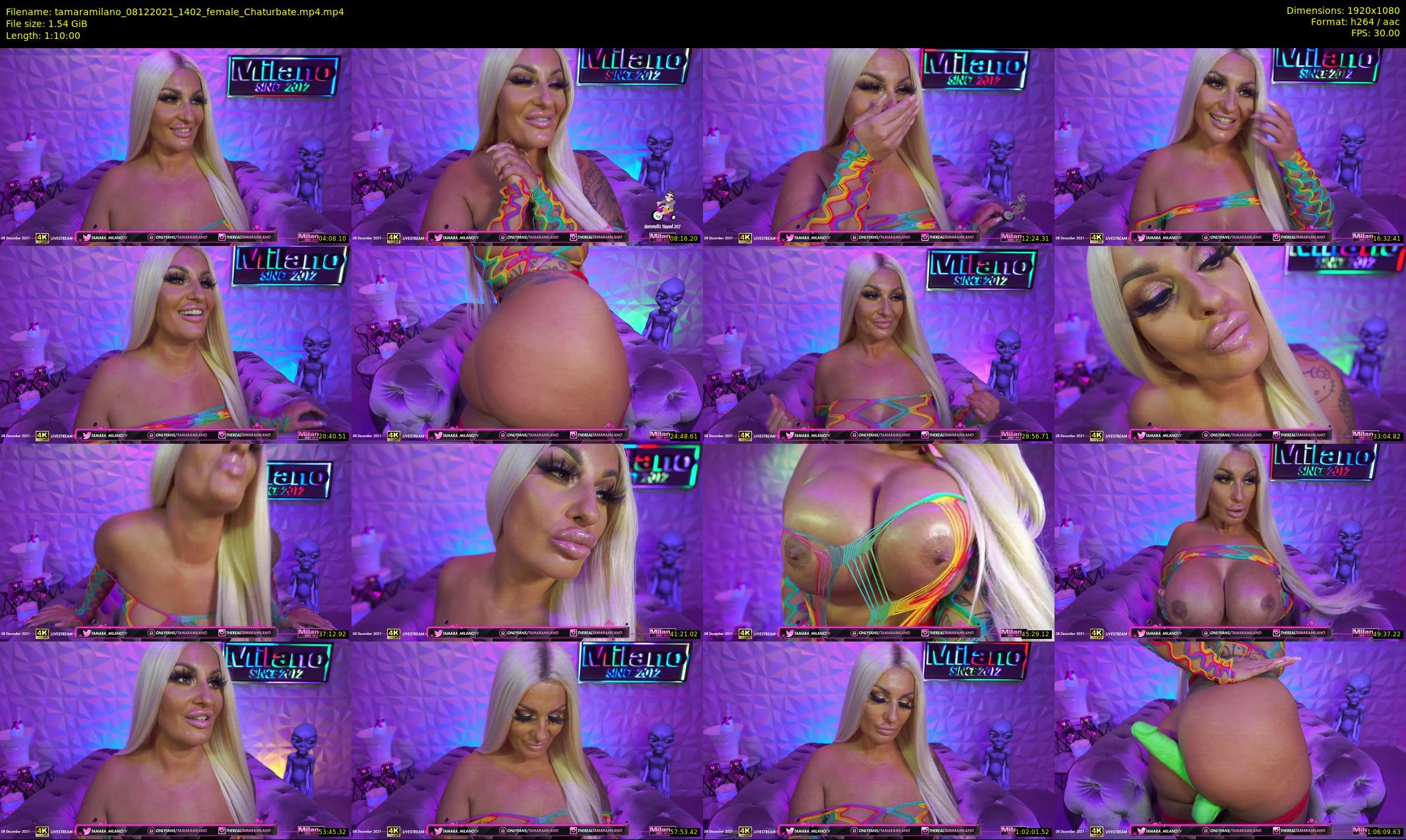 tamaramilano — 70 minute Chaturbate female cam show recording, 1080p, Dec 8, 2021