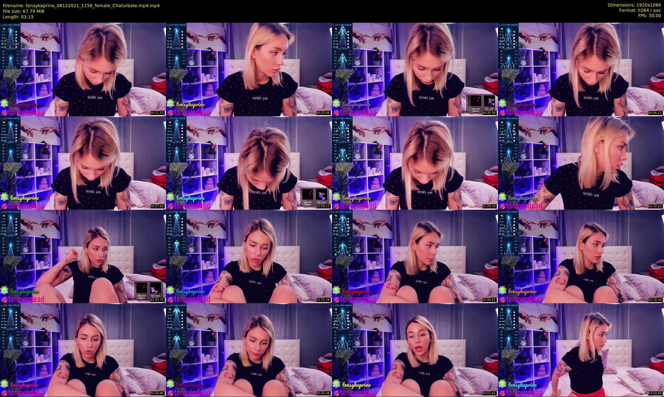 tonsykaprina — 4 minute Chaturbate couple cam show recording, 1080p, Dec 8, 2021