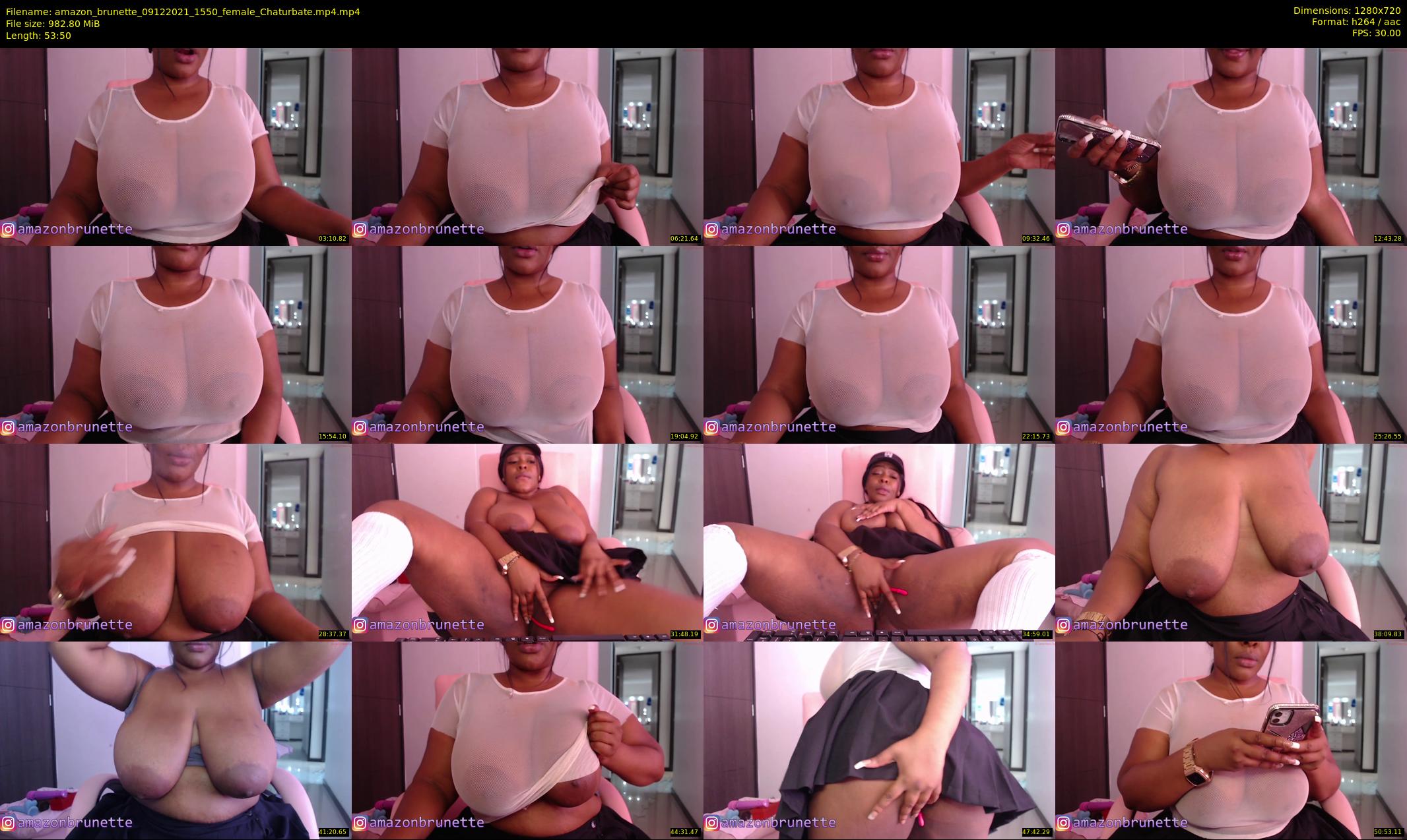 amazon_brunette — 54 minute Chaturbate female cam show recording, 720p, Dec 9, 2021