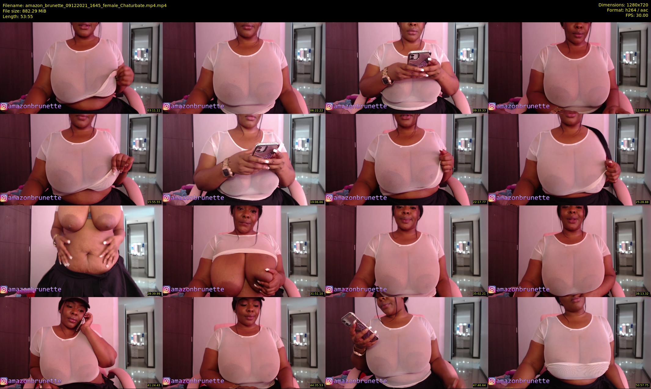 amazon_brunette — 54 minute Chaturbate female cam show recording, 720p, Dec 9, 2021