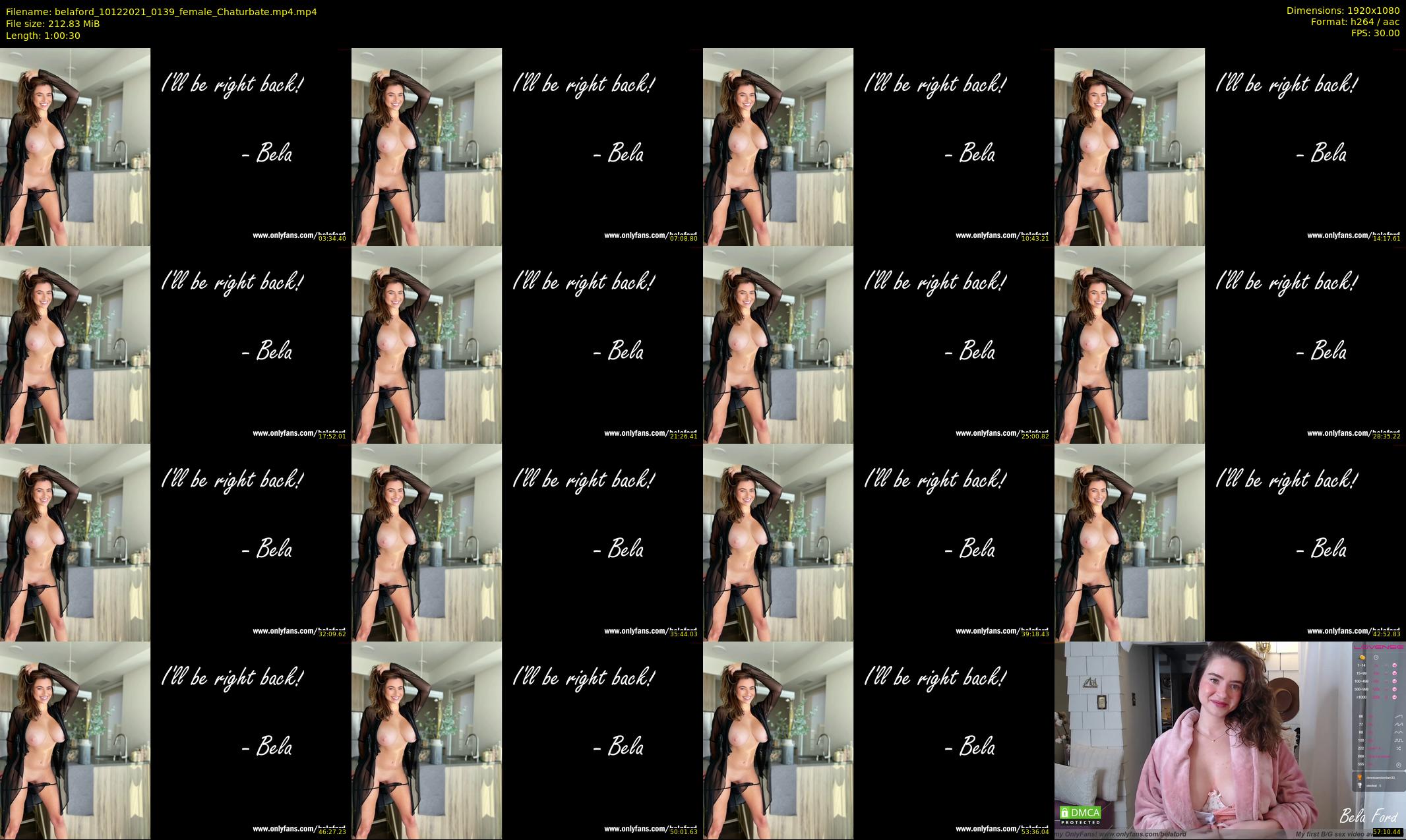 belaford — 61 minute Chaturbate female cam show recording, 1080p, Dec 10, 2021