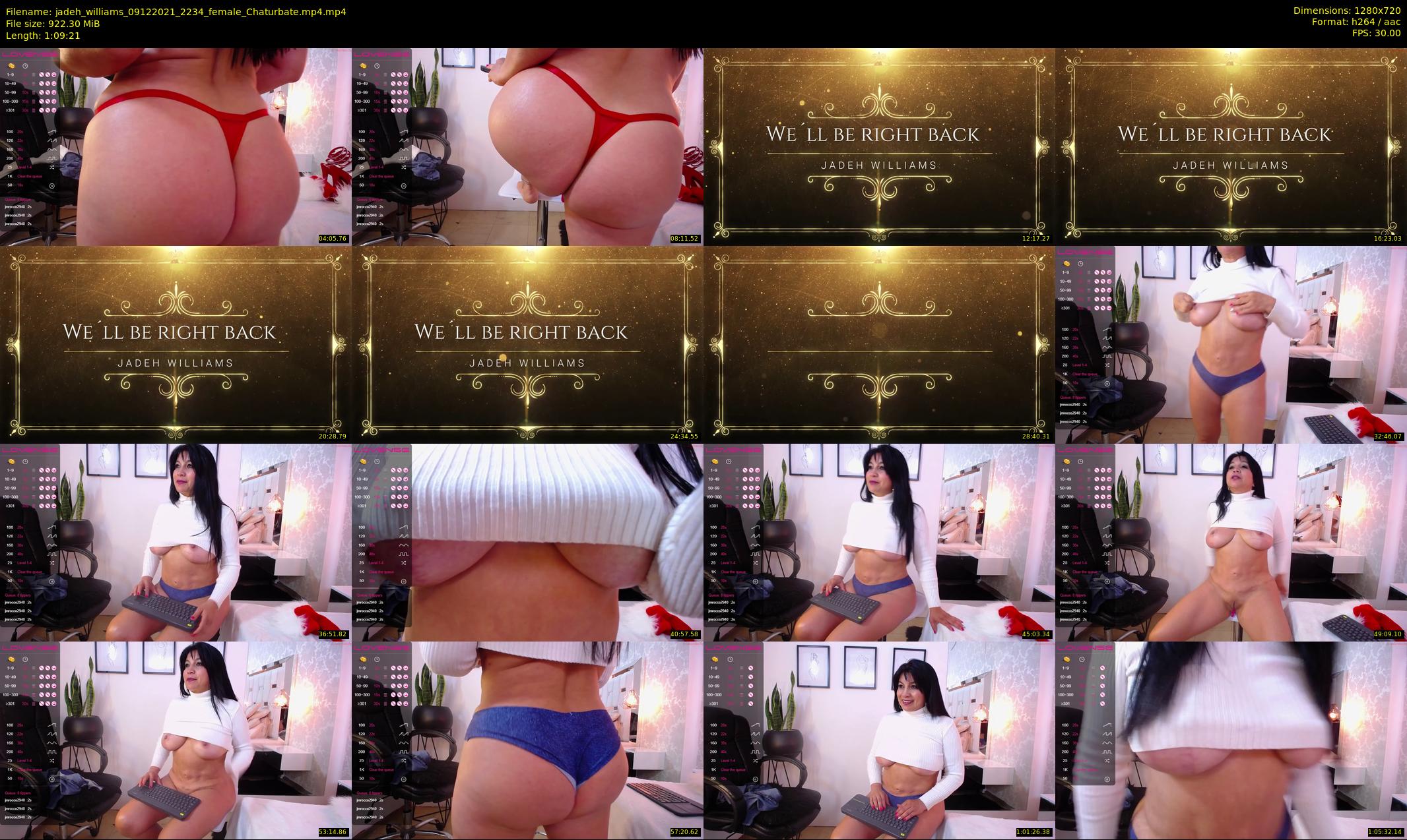 jadeh_williams — 70 minute Chaturbate female cam show recording, 720p, Dec 9, 2021