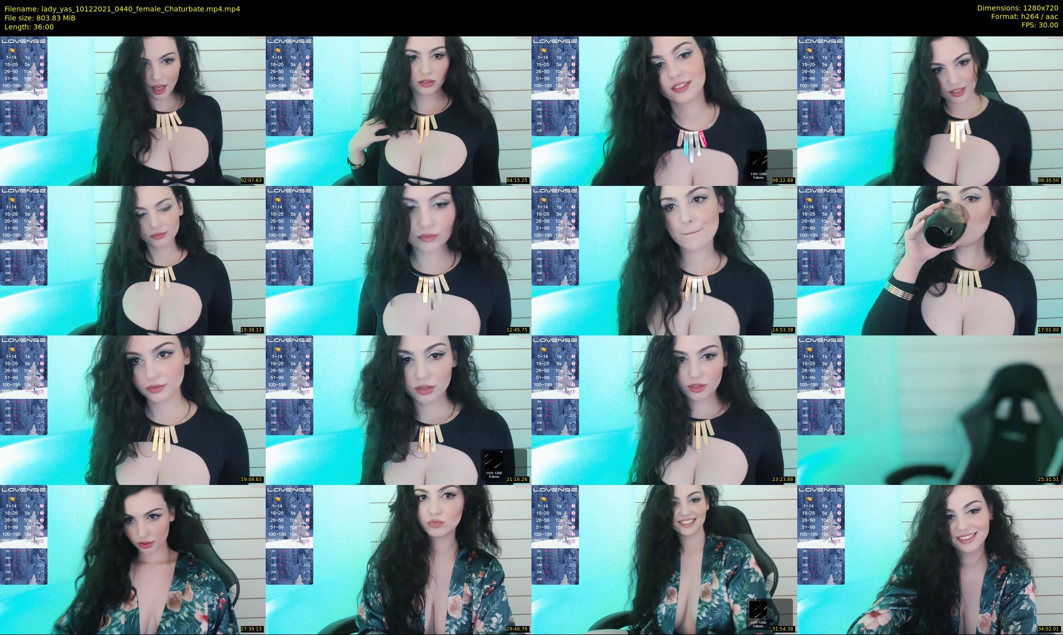 lady_yas — 36 minute Chaturbate female cam show recording, 720p, Dec 10, 2021