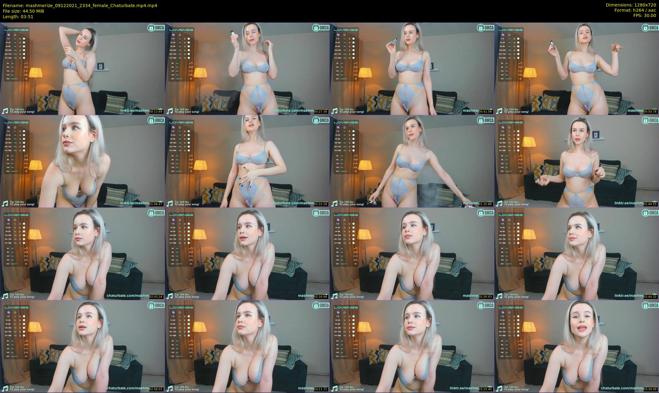 mashmerize — 4 minute Chaturbate female cam show recording, 720p, Dec 9, 2021