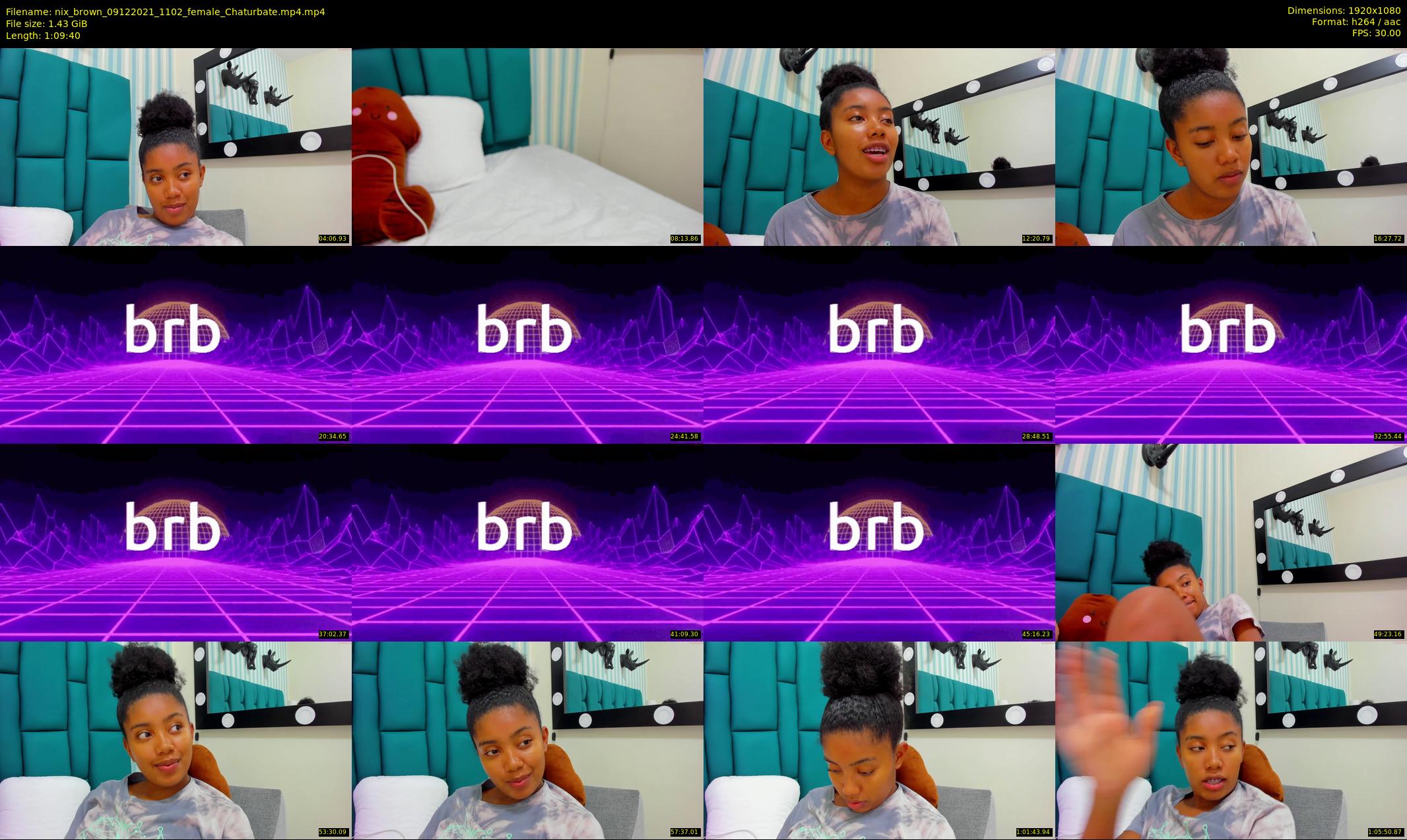 nix_brown — 70 minute Chaturbate female cam show recording, 1080p, Dec 9, 2021