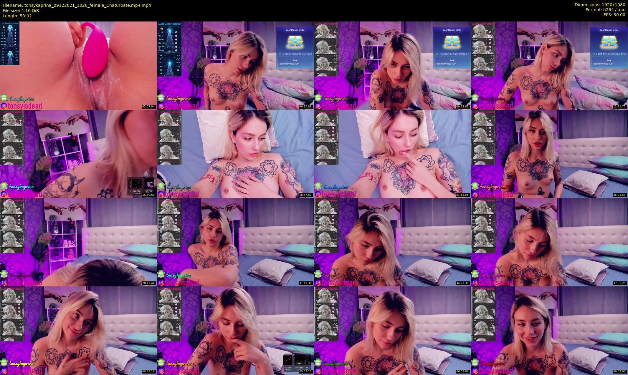 tonsykaprina — 54 minute Chaturbate couple cam show recording, 1080p, Dec 9, 2021
