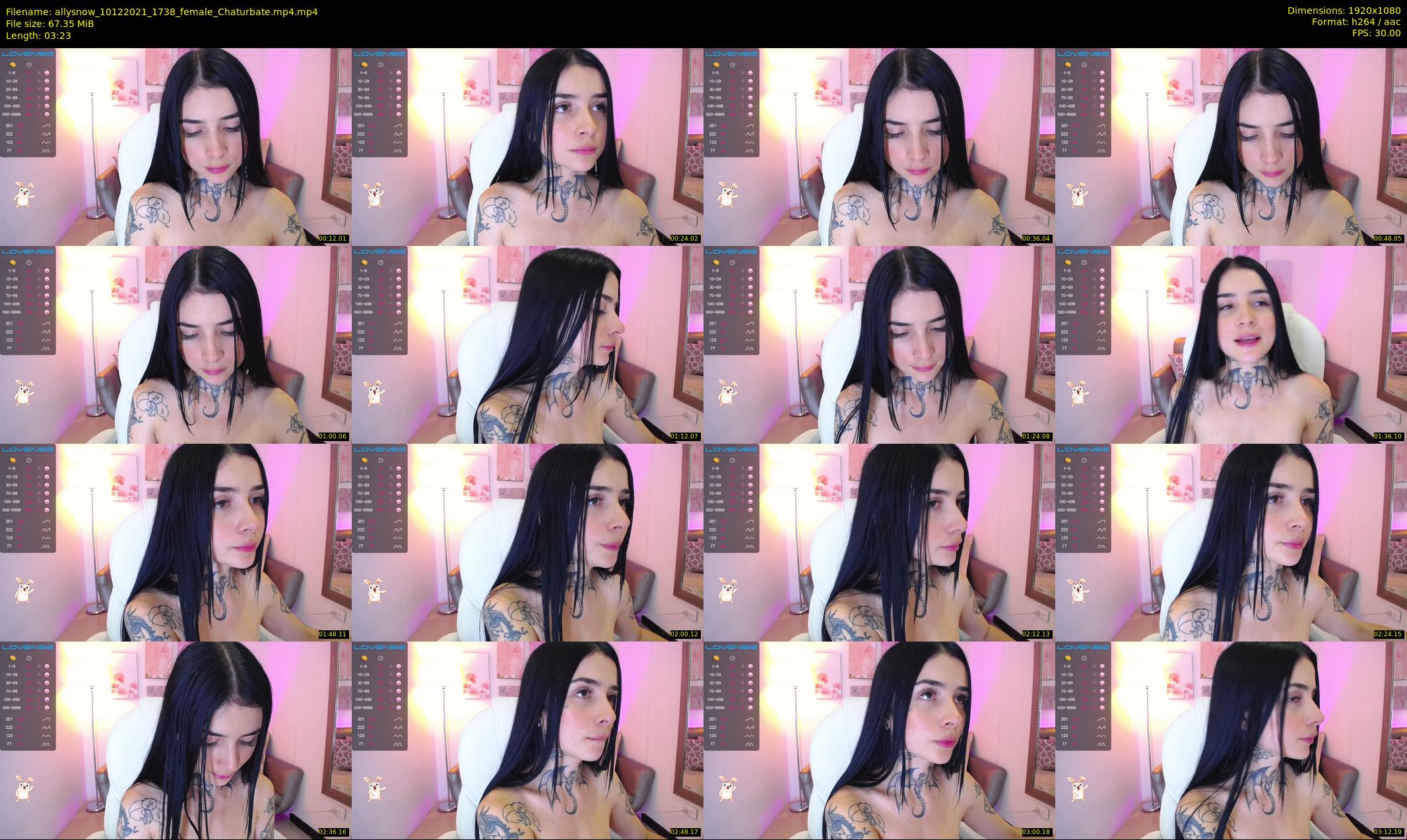 allysnow — 4 minute Chaturbate female cam show recording, 1080p, Dec 10, 2021