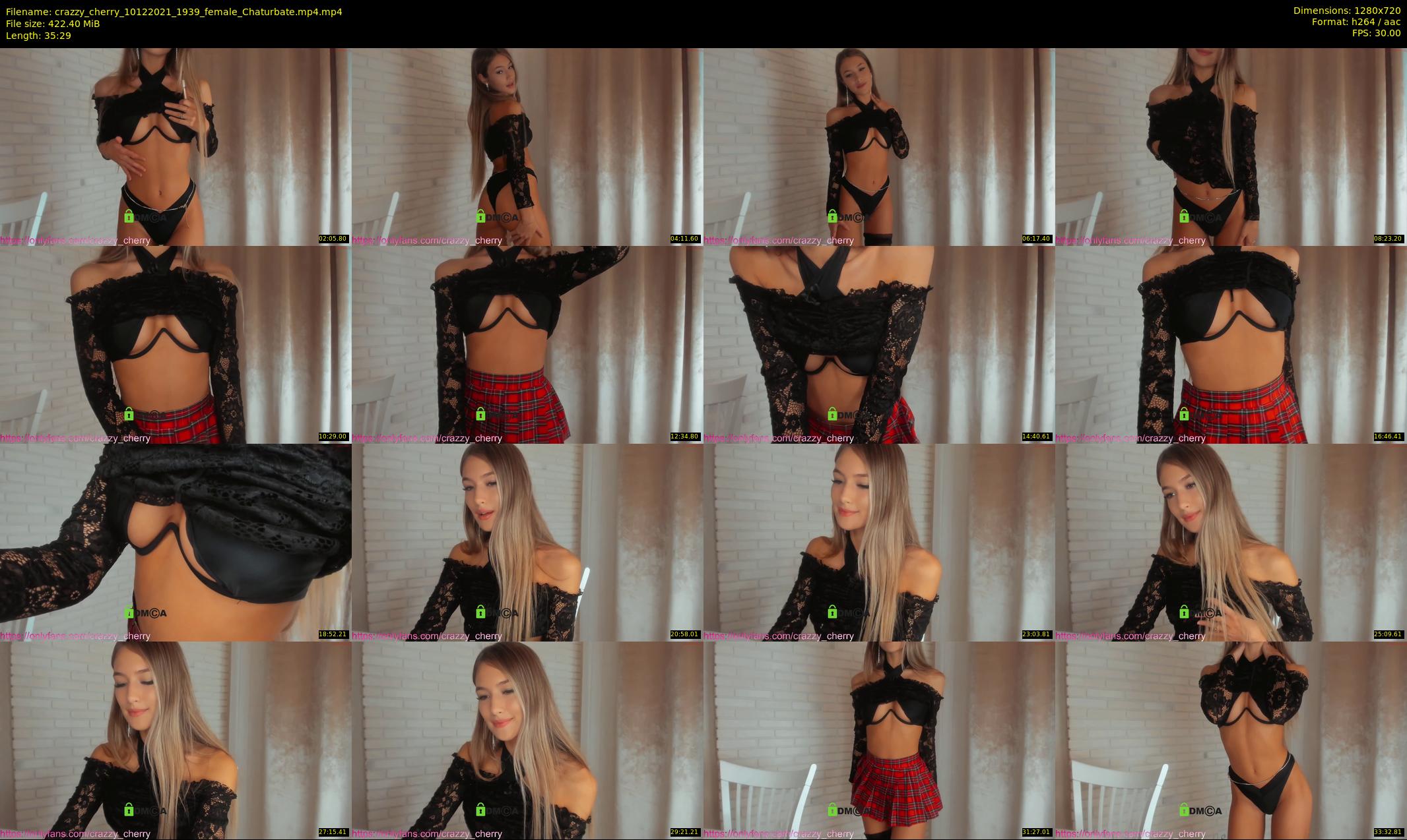 crazzy_cherry — 36 minute Chaturbate female cam show recording, 720p, Dec 10, 2021
