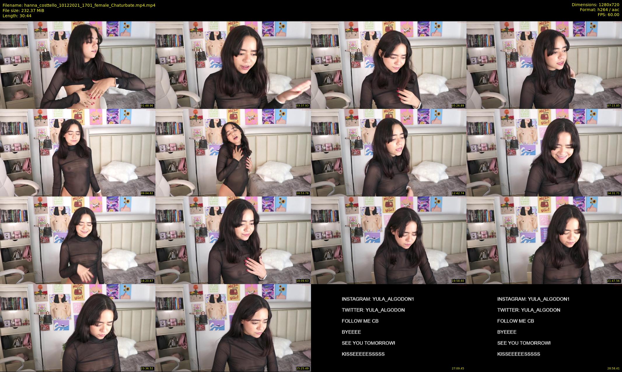 hanna_costtello — 31 minute Chaturbate female cam show recording, 720p, Dec 10, 2021