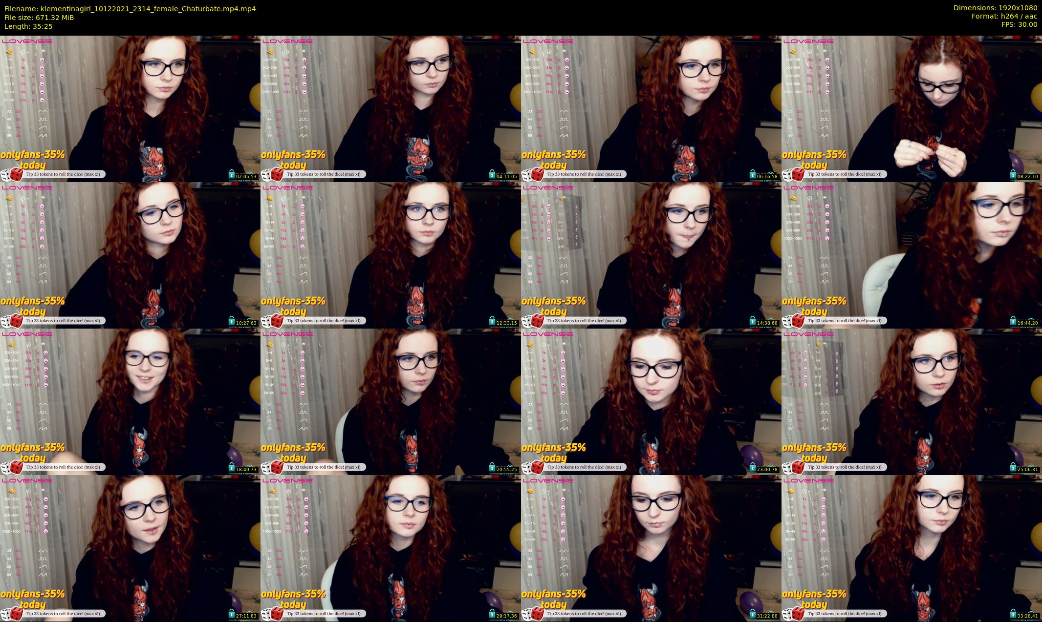 klementinagirl — 36 minute Chaturbate female cam show recording, 1080p, Dec 10, 2021