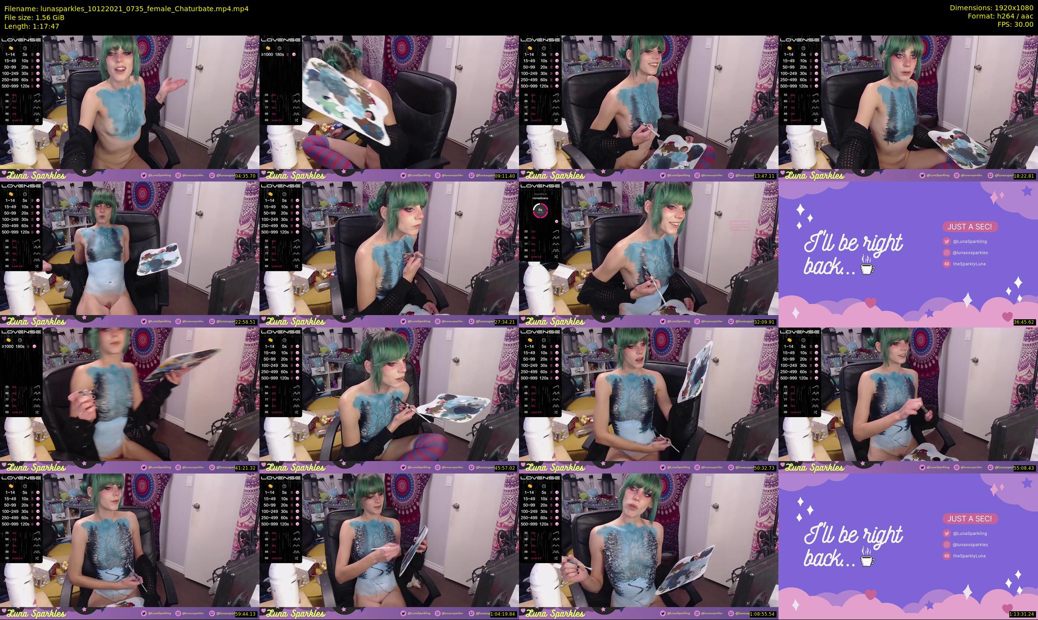 lunasparkles — 78 minute Chaturbate female cam show recording, 1080p, Dec 10, 2021