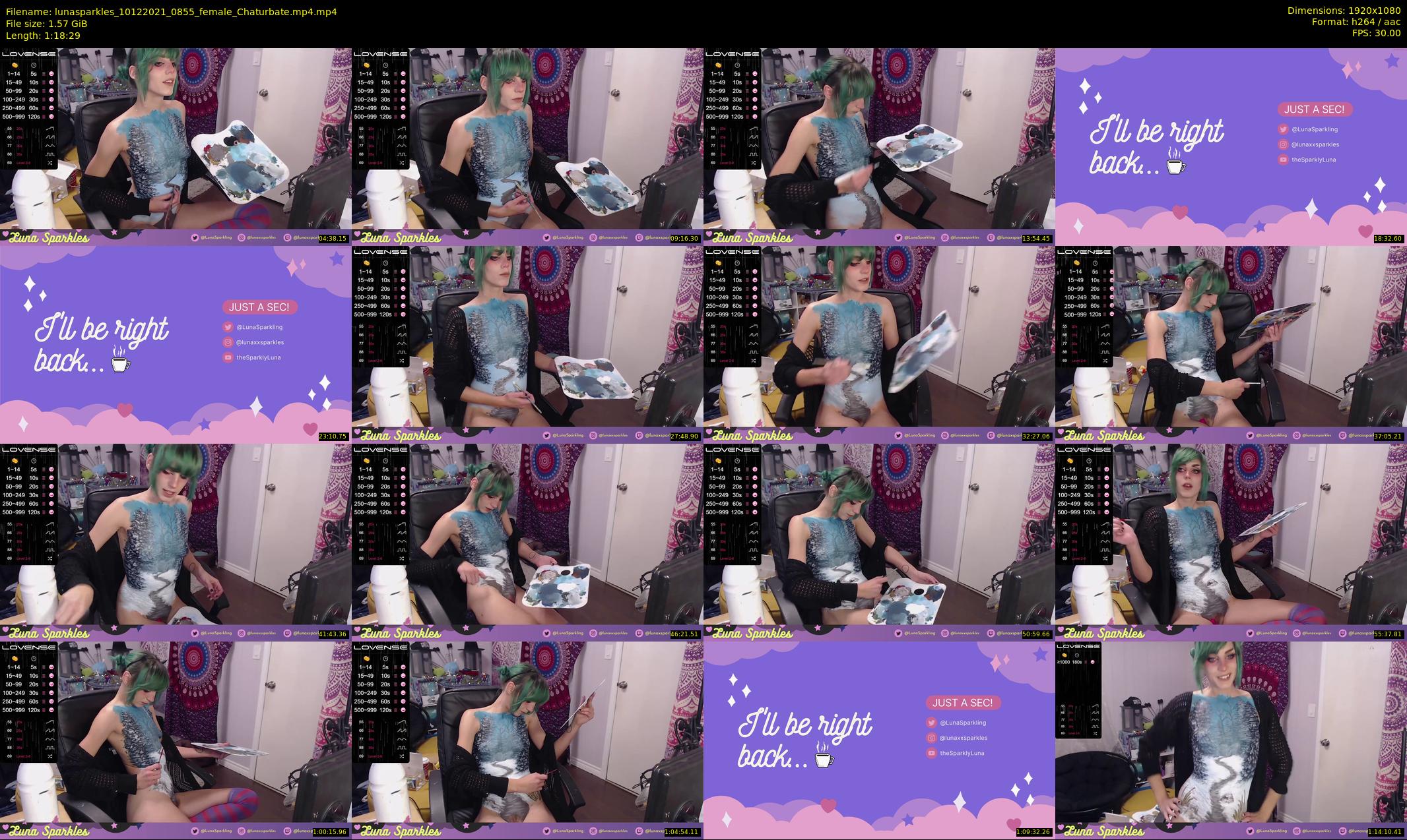 lunasparkles — 79 minute Chaturbate female cam show recording, 1080p, Dec 10, 2021