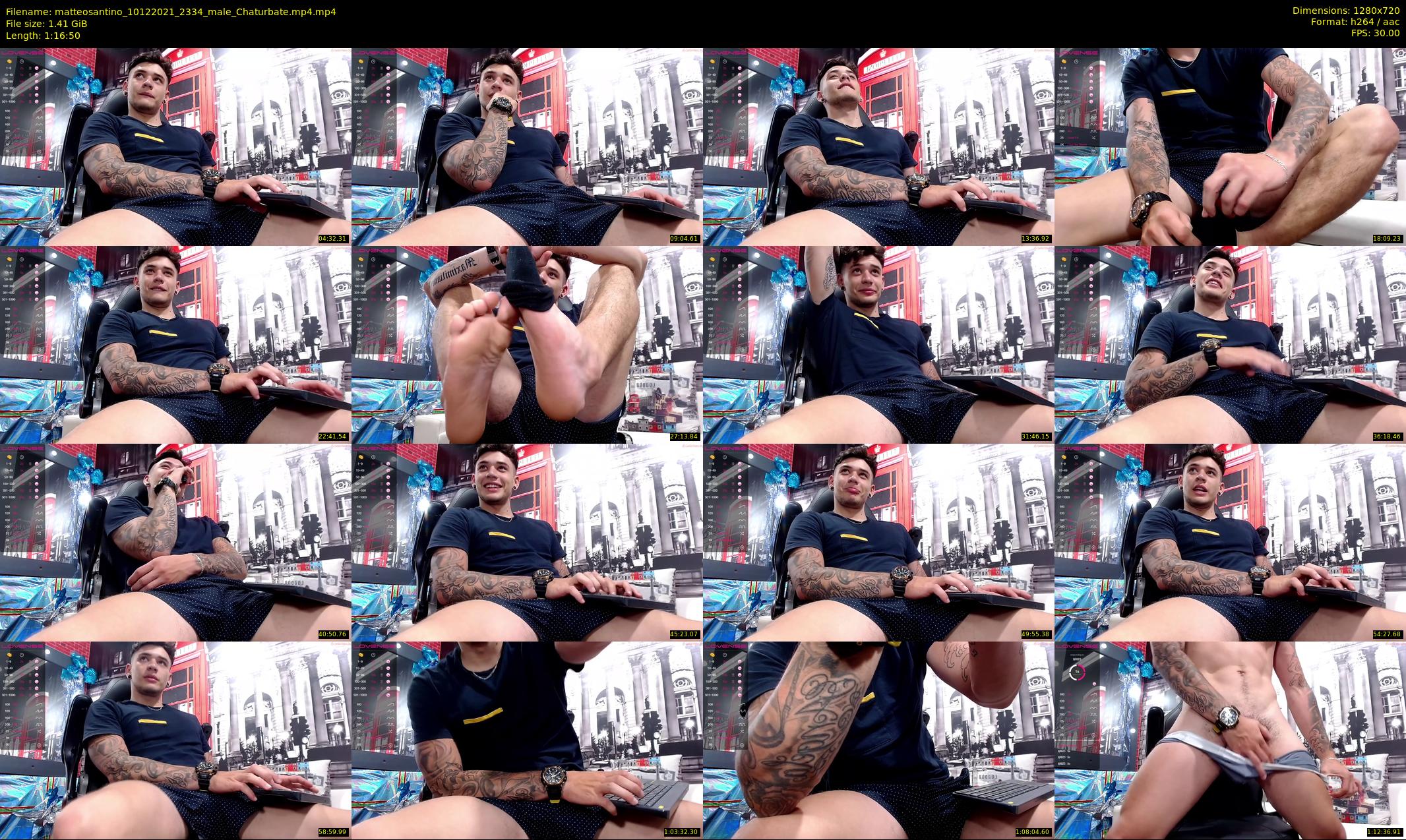 matteosantino — 77 minute Chaturbate male cam show recording, 720p, Dec 10, 2021