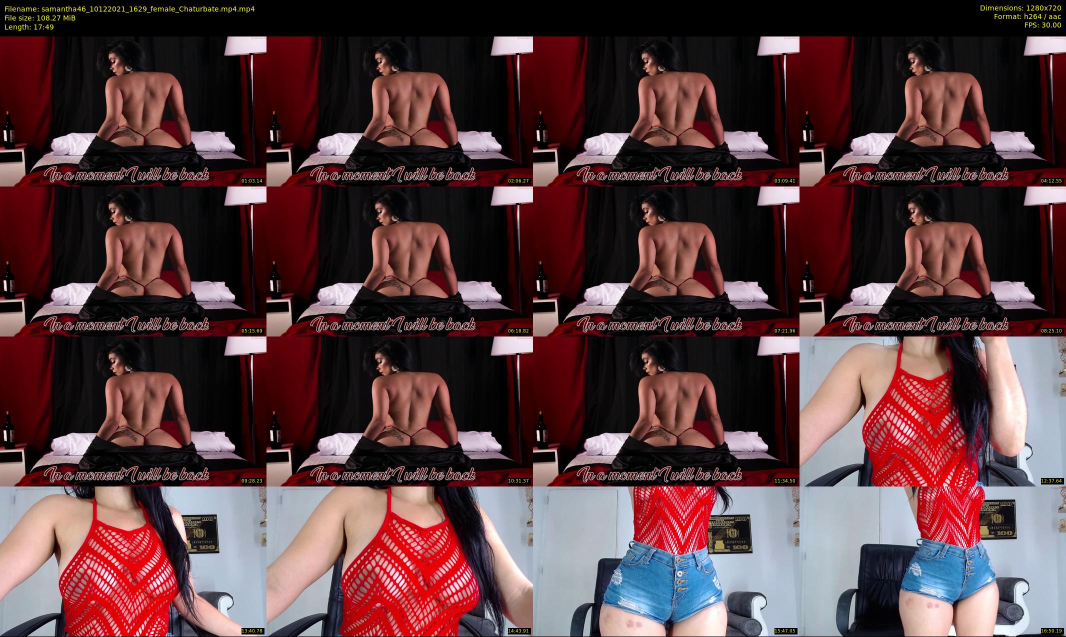 samantha46 — 18 minute Chaturbate female cam show recording, 720p, Dec 10, 2021