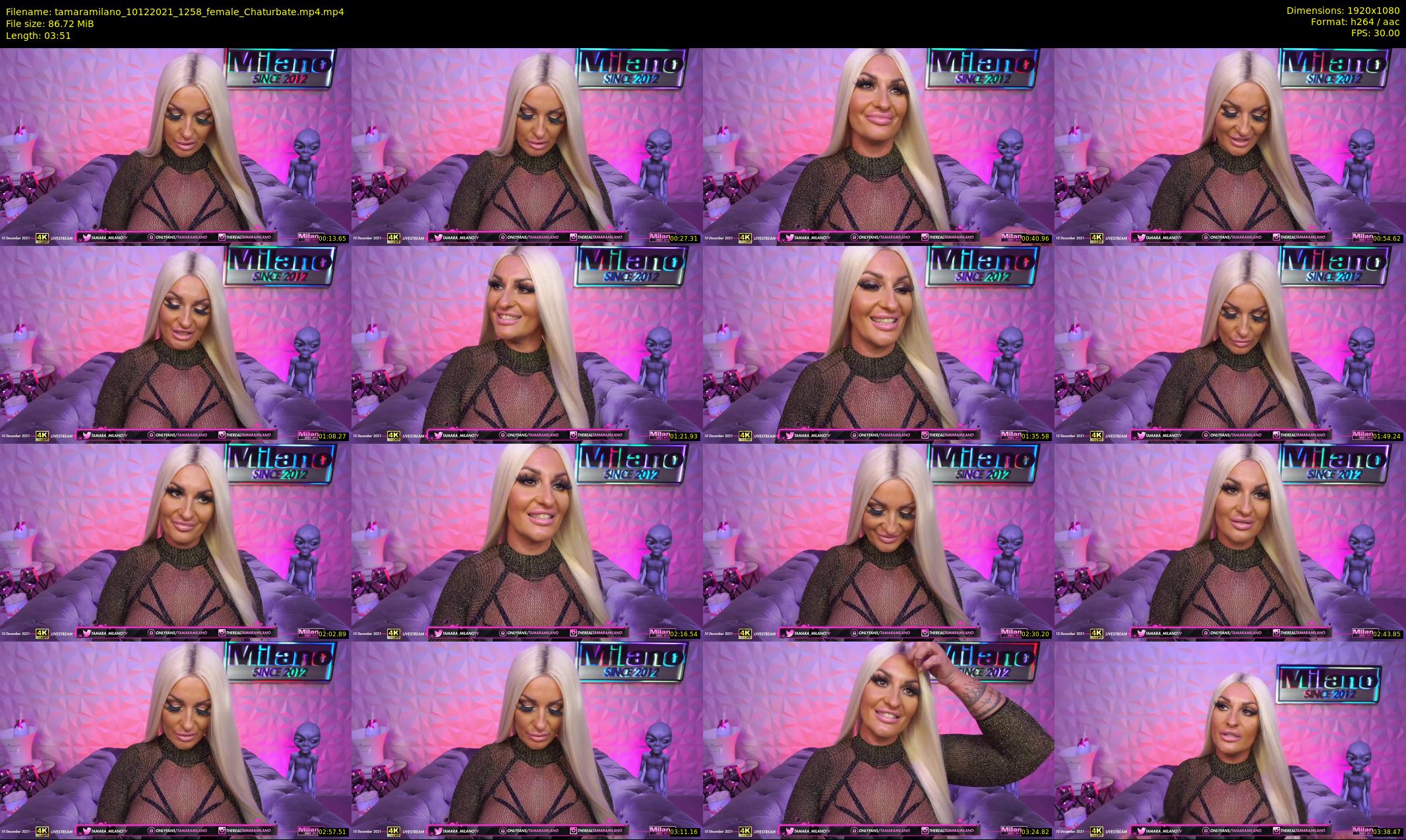 tamaramilano — 4 minute Chaturbate female cam show recording, 1080p, Dec 10, 2021