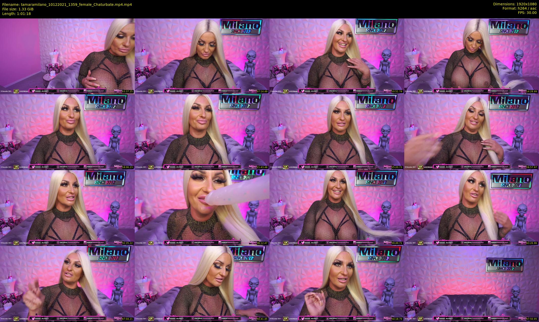 tamaramilano — 62 minute Chaturbate female cam show recording, 1080p, Dec 10, 2021