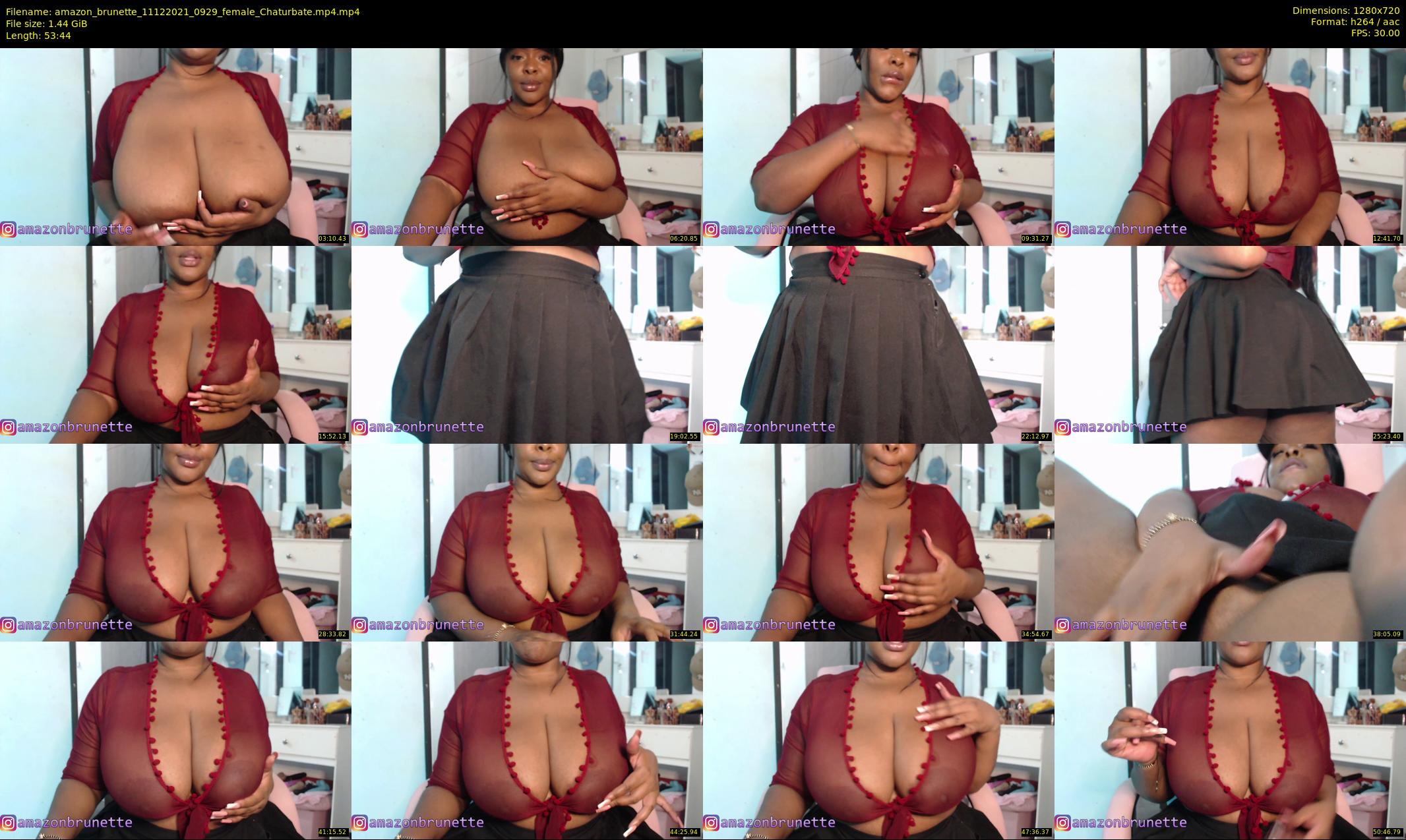 amazon_brunette — 54 minute Chaturbate female cam show recording, 720p, Dec 11, 2021