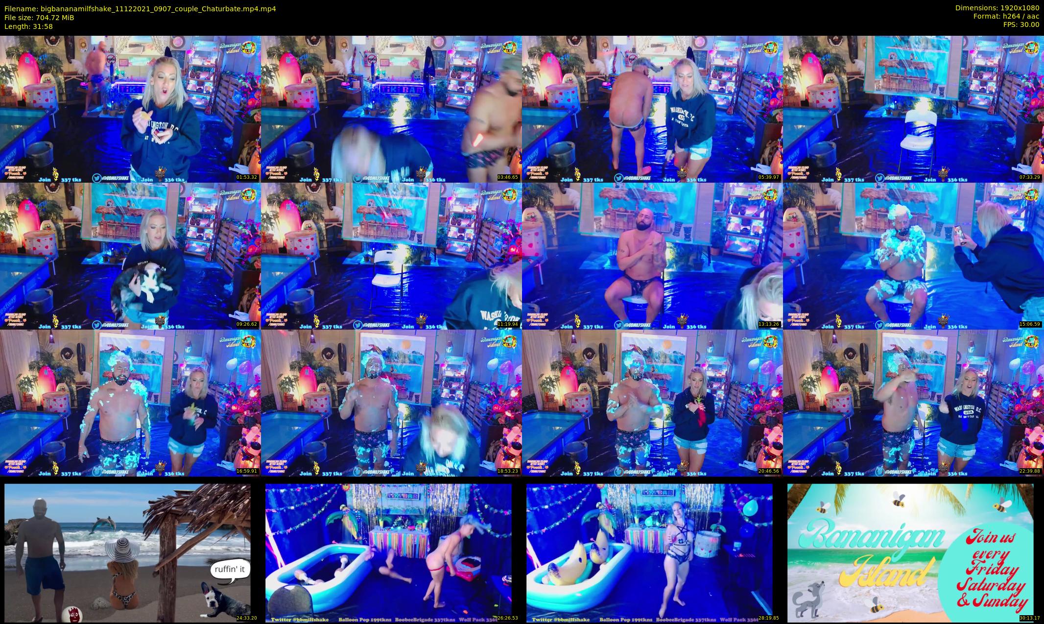bigbananamilfshake — 32 minute Chaturbate couple cam show recording, 1080p, Dec 11, 2021