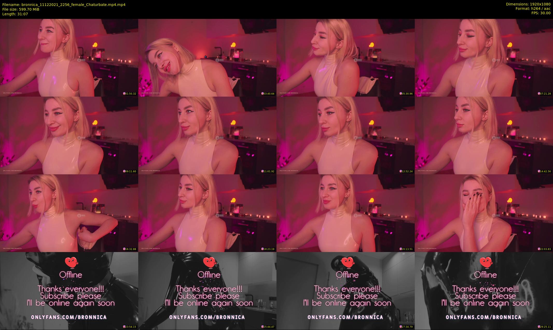 bronnica — 32 minute Chaturbate female cam show recording, 1080p, Dec 11, 2021