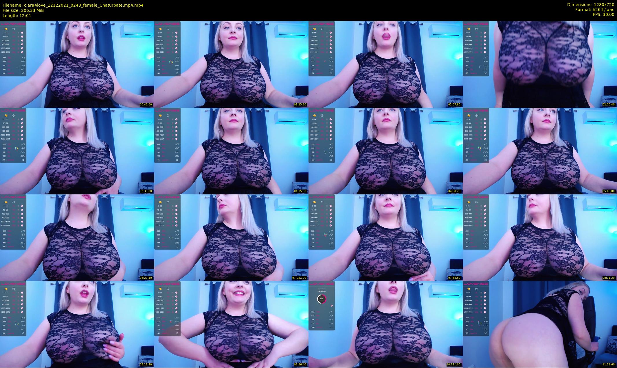 clara4love — 13 minute Chaturbate female cam show recording, 720p, Dec 12, 2021