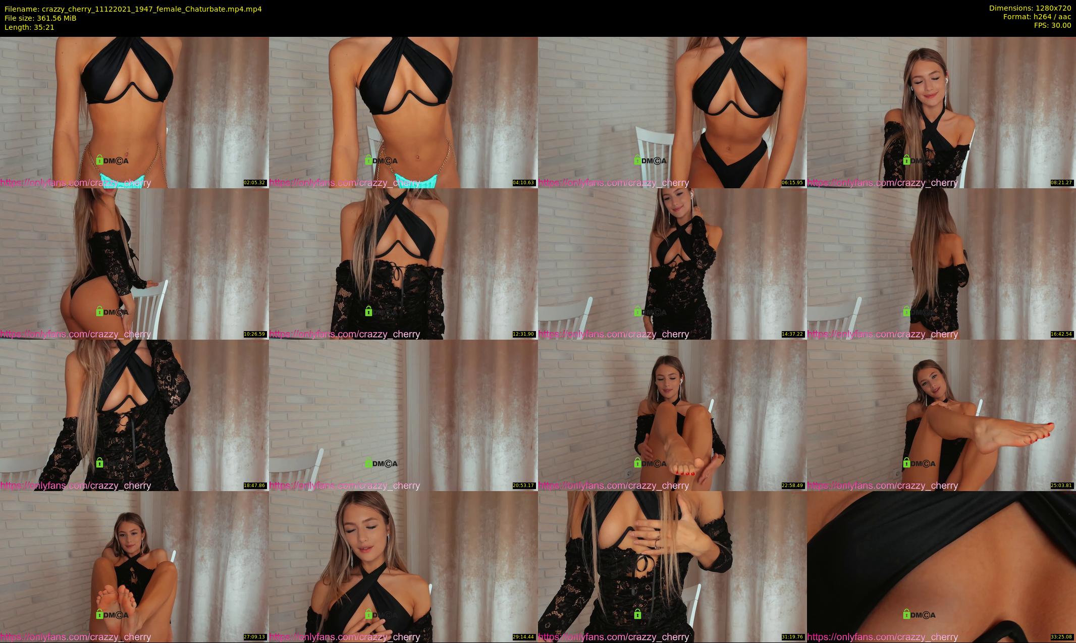 crazzy_cherry — 36 minute Chaturbate female cam show recording, 720p, Dec 11, 2021