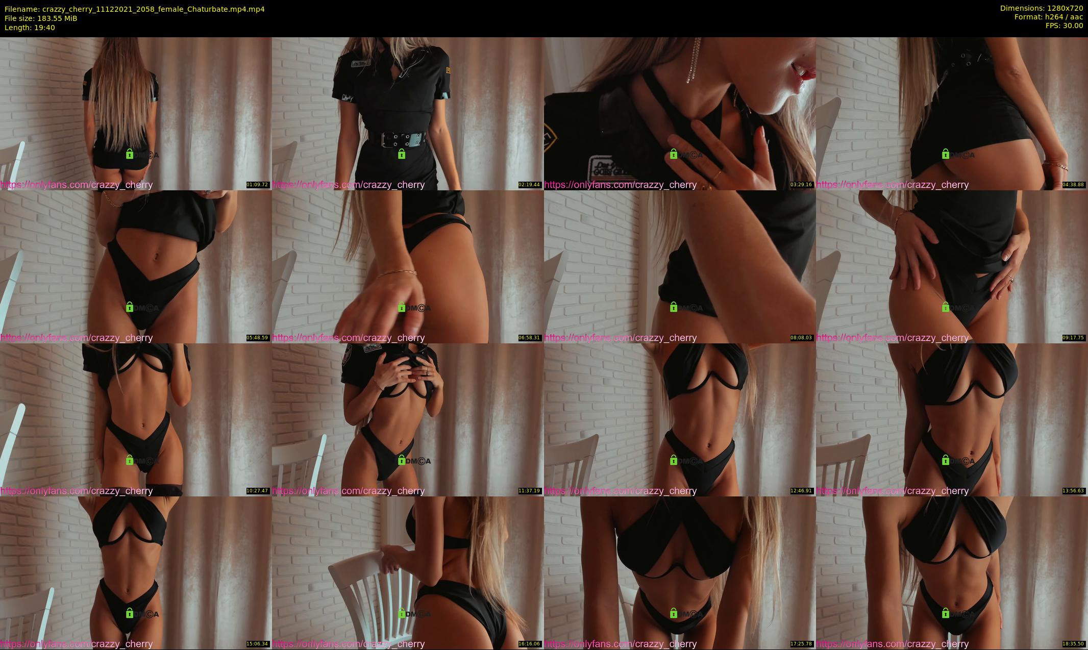crazzy_cherry — 20 minute Chaturbate female cam show recording, 720p, Dec 11, 2021