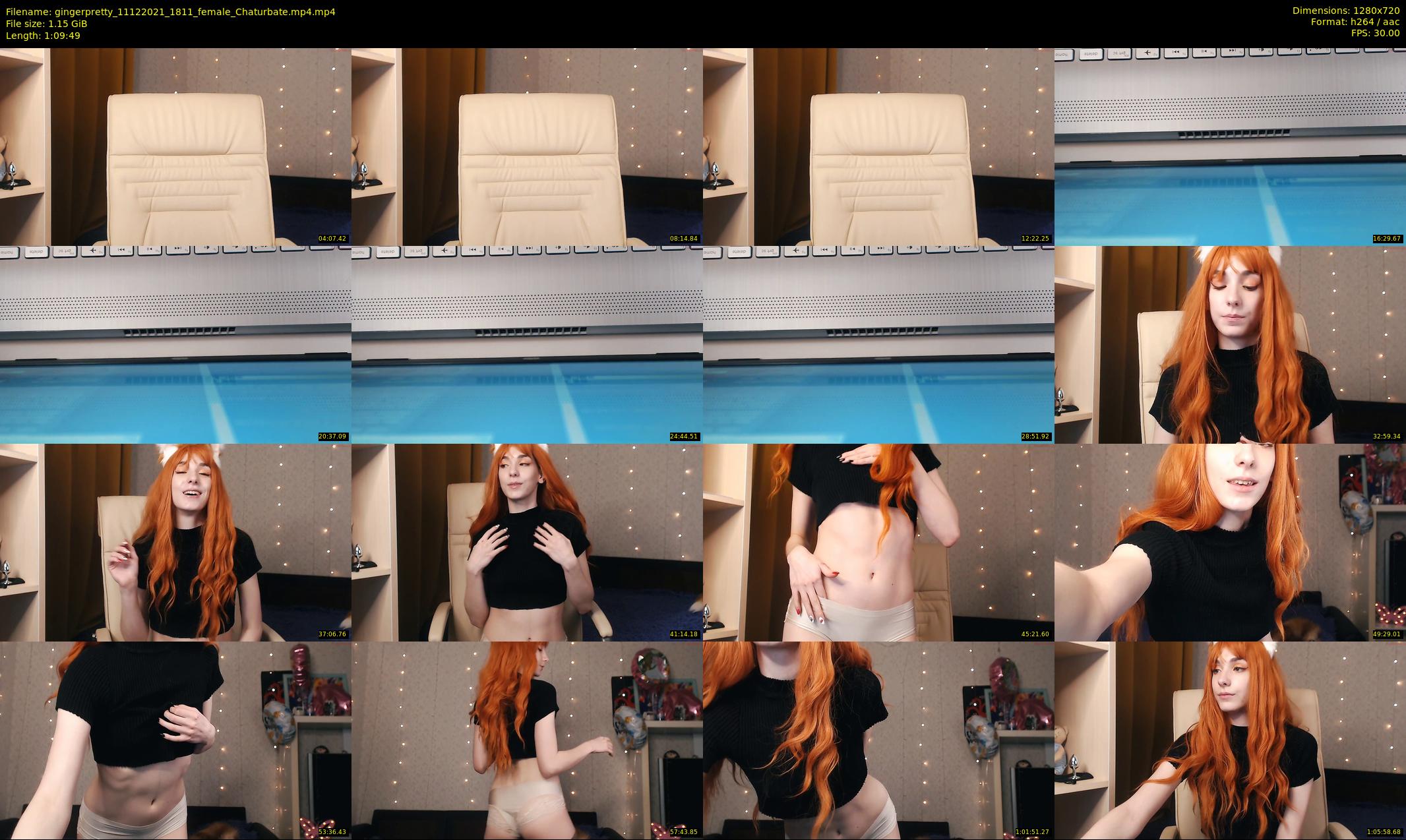 gingerpretty — 70 minute Chaturbate female cam show recording, 720p, Dec 11, 2021