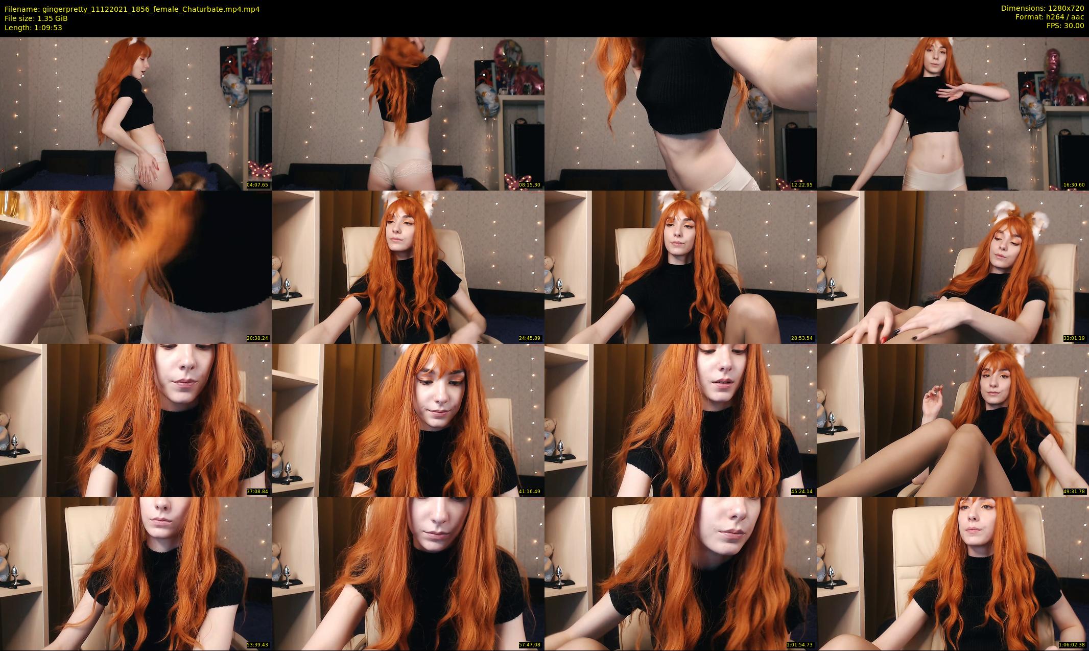 gingerpretty — 70 minute Chaturbate female cam show recording, 720p, Dec 11, 2021