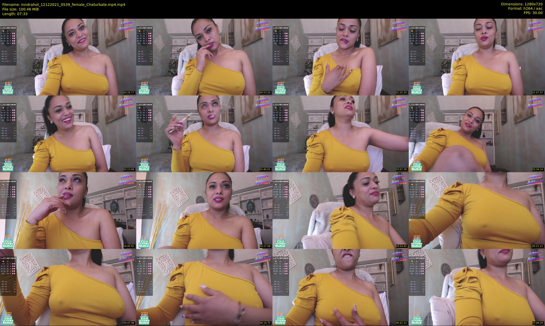 inndrahot — 8 minute Chaturbate female cam show recording, 720p, Dec 12, 2021