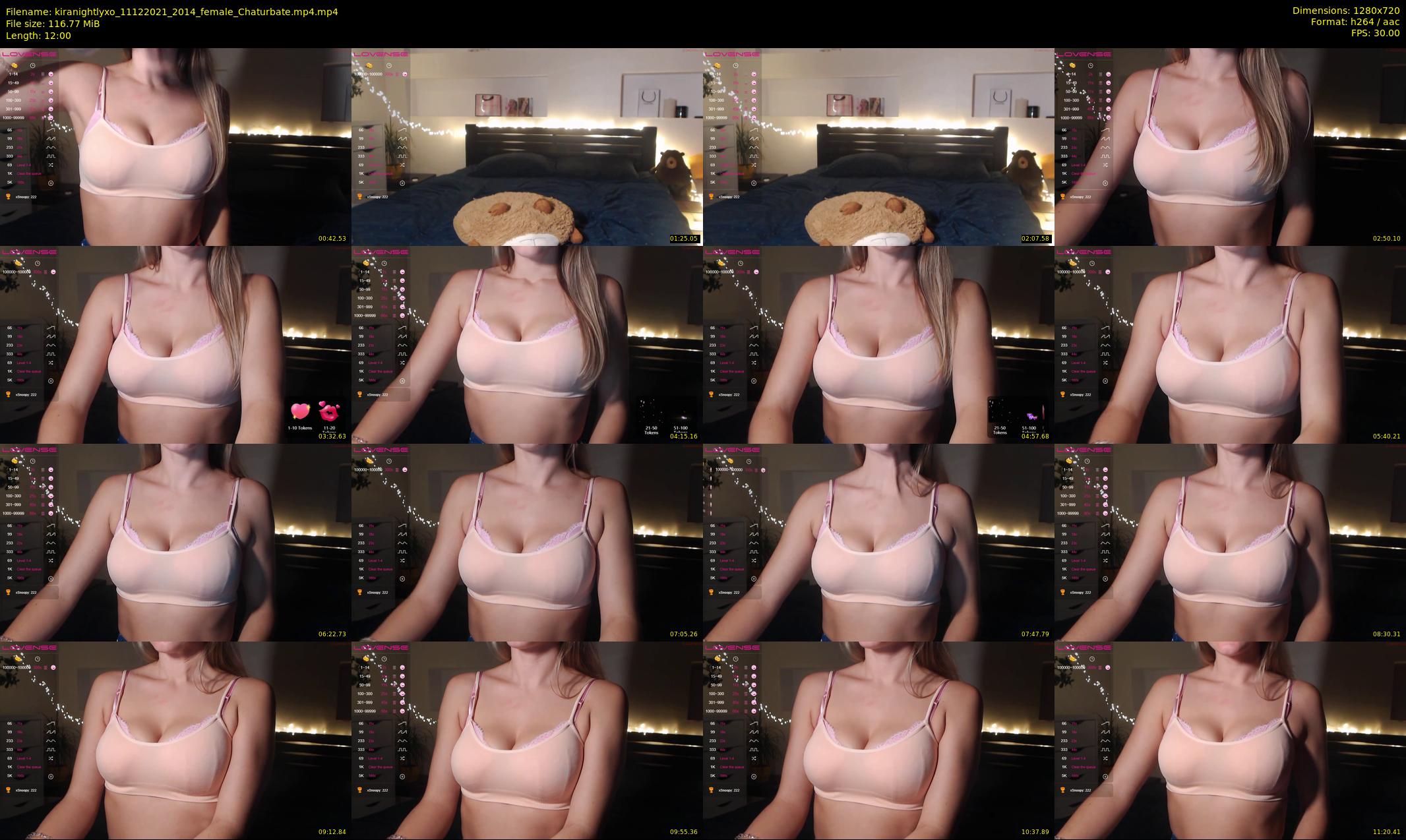 kiranightlyxo — 12 minute Chaturbate female cam show recording, 720p, Dec 11, 2021