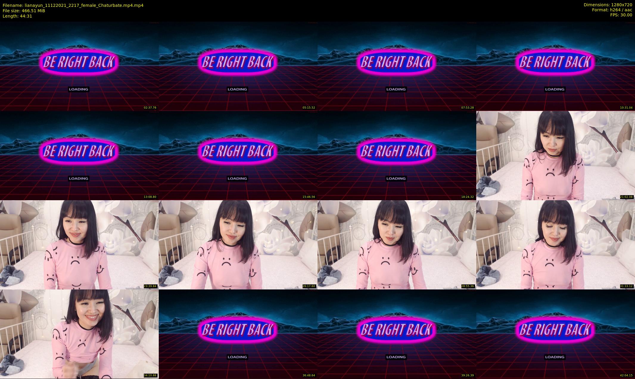 lianayun — 45 minute Chaturbate female cam show recording, 720p, Dec 11, 2021