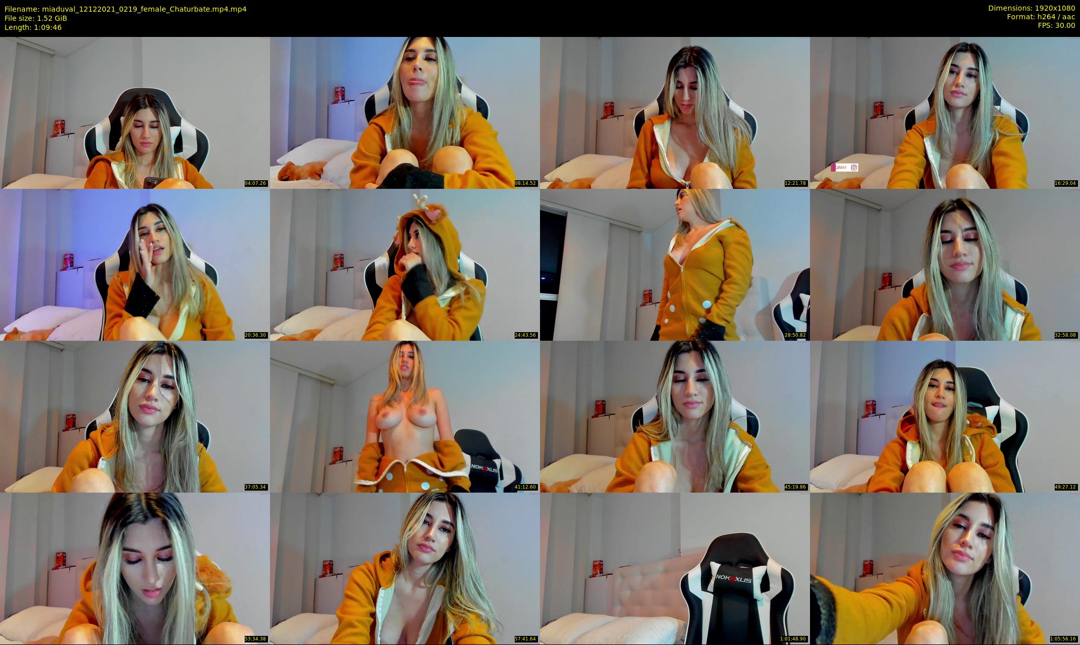 miaduval — 70 minute Chaturbate female cam show recording, 1080p, Dec 12, 2021