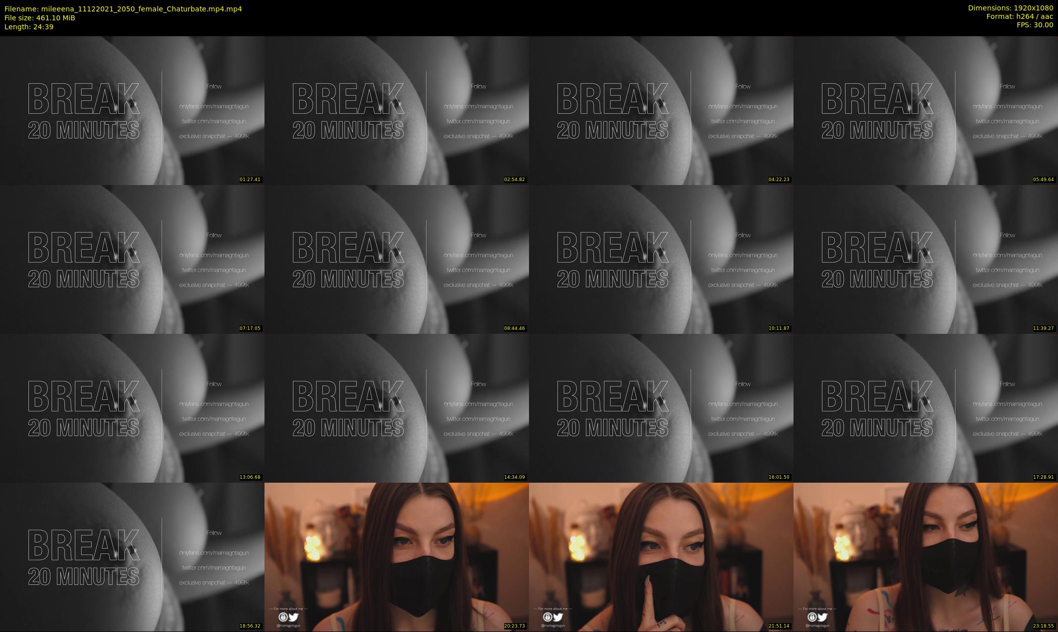 mileeena — 25 minute Chaturbate female cam show recording, 1080p, Dec 11, 2021