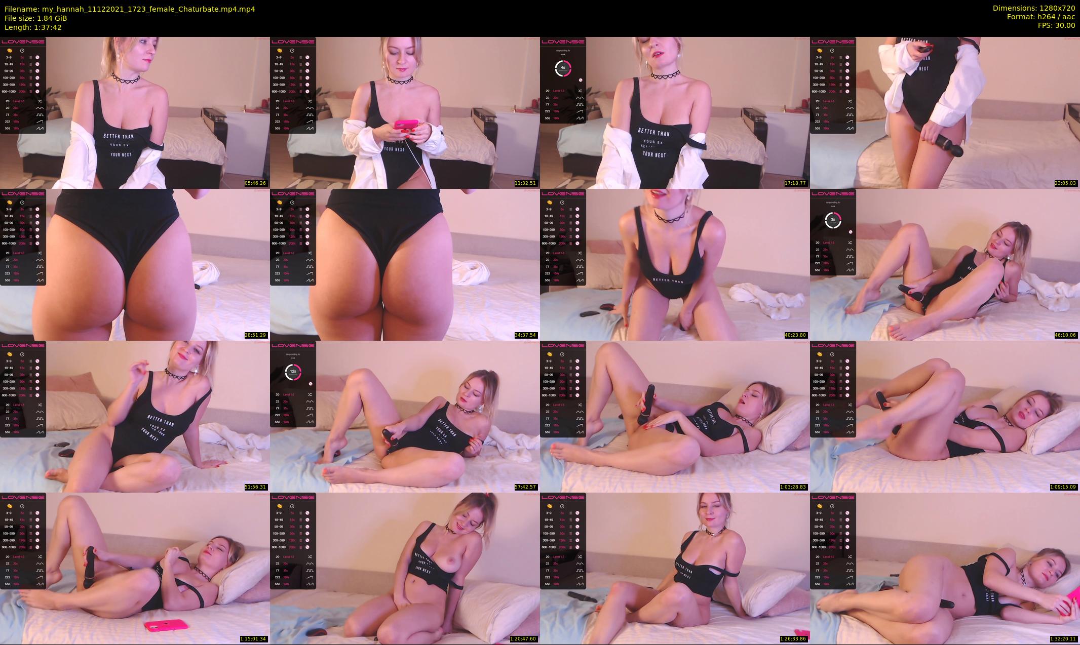 my_hannah — 98 minute Chaturbate female cam show recording, 720p, Dec 11, 2021