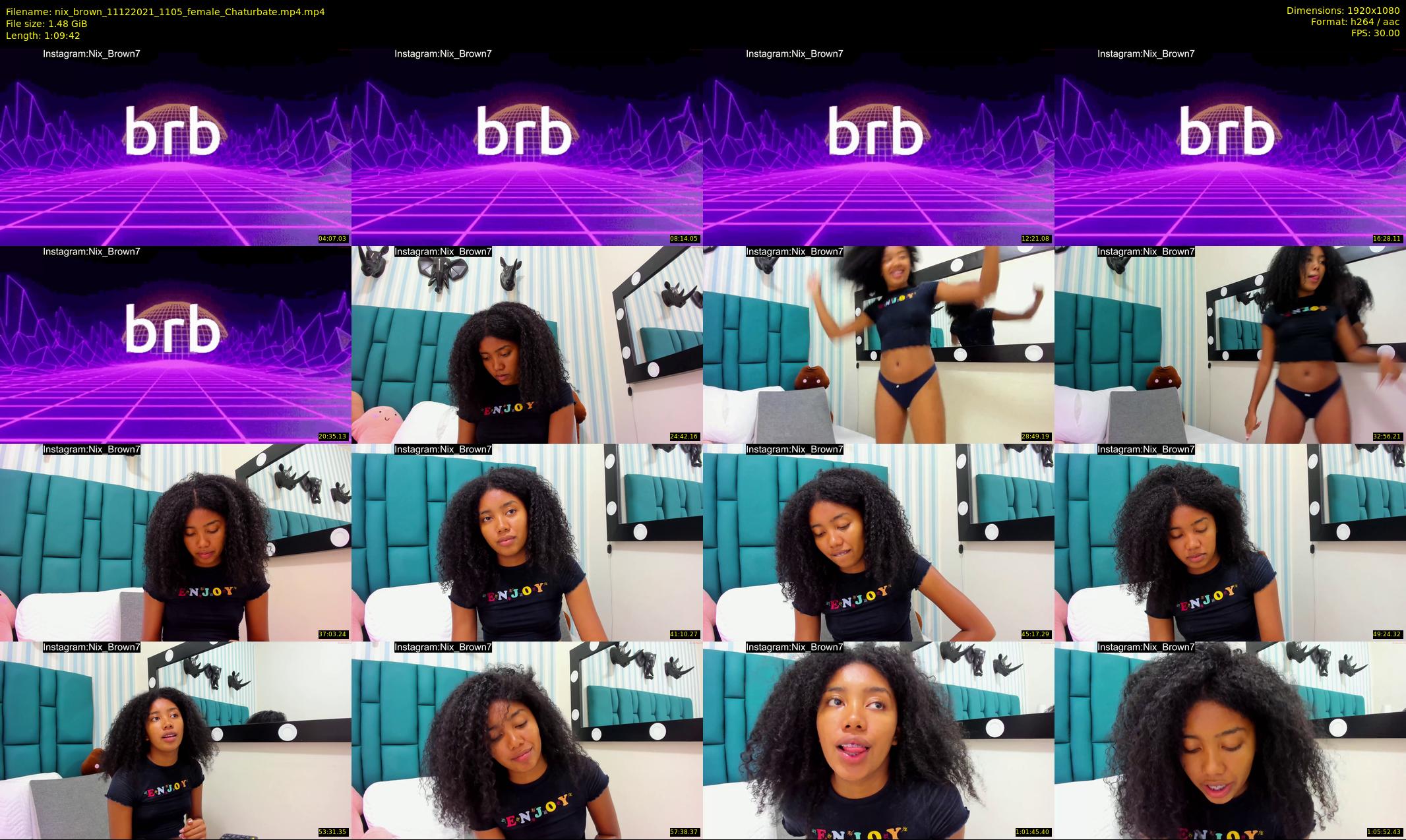 nix_brown — 70 minute Chaturbate female cam show recording, 1080p, Dec 11, 2021