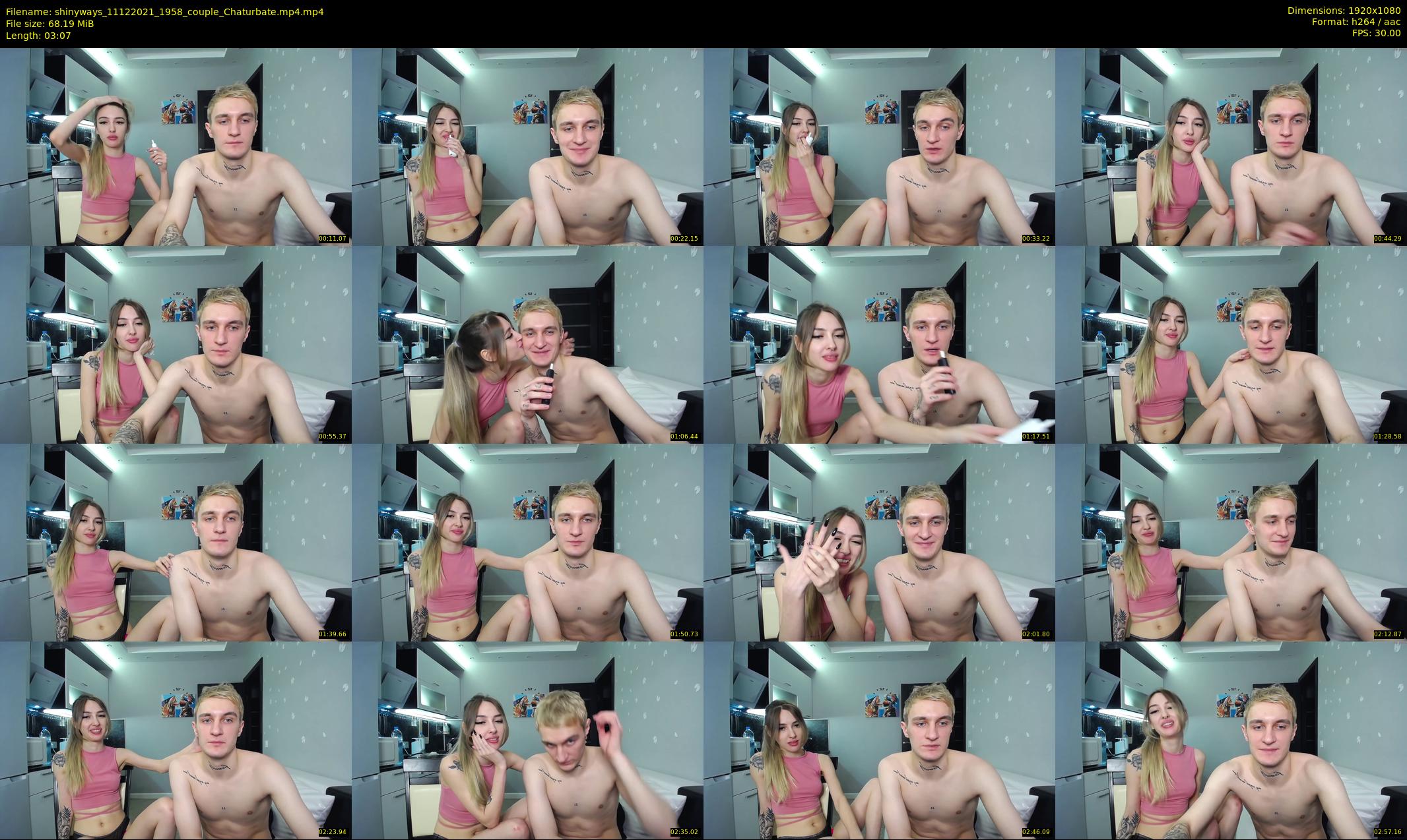 shinyways — 4 minute Chaturbate couple cam show recording, 1080p, Dec 11, 2021