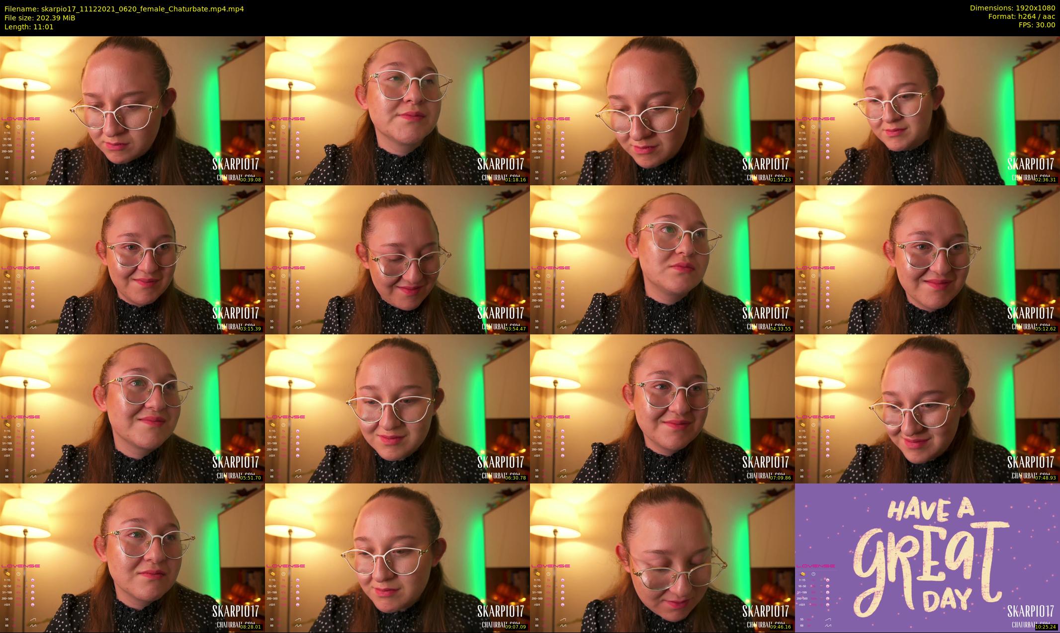 skarpio17 — 12 minute Chaturbate female cam show recording, 1080p, Dec 11, 2021
