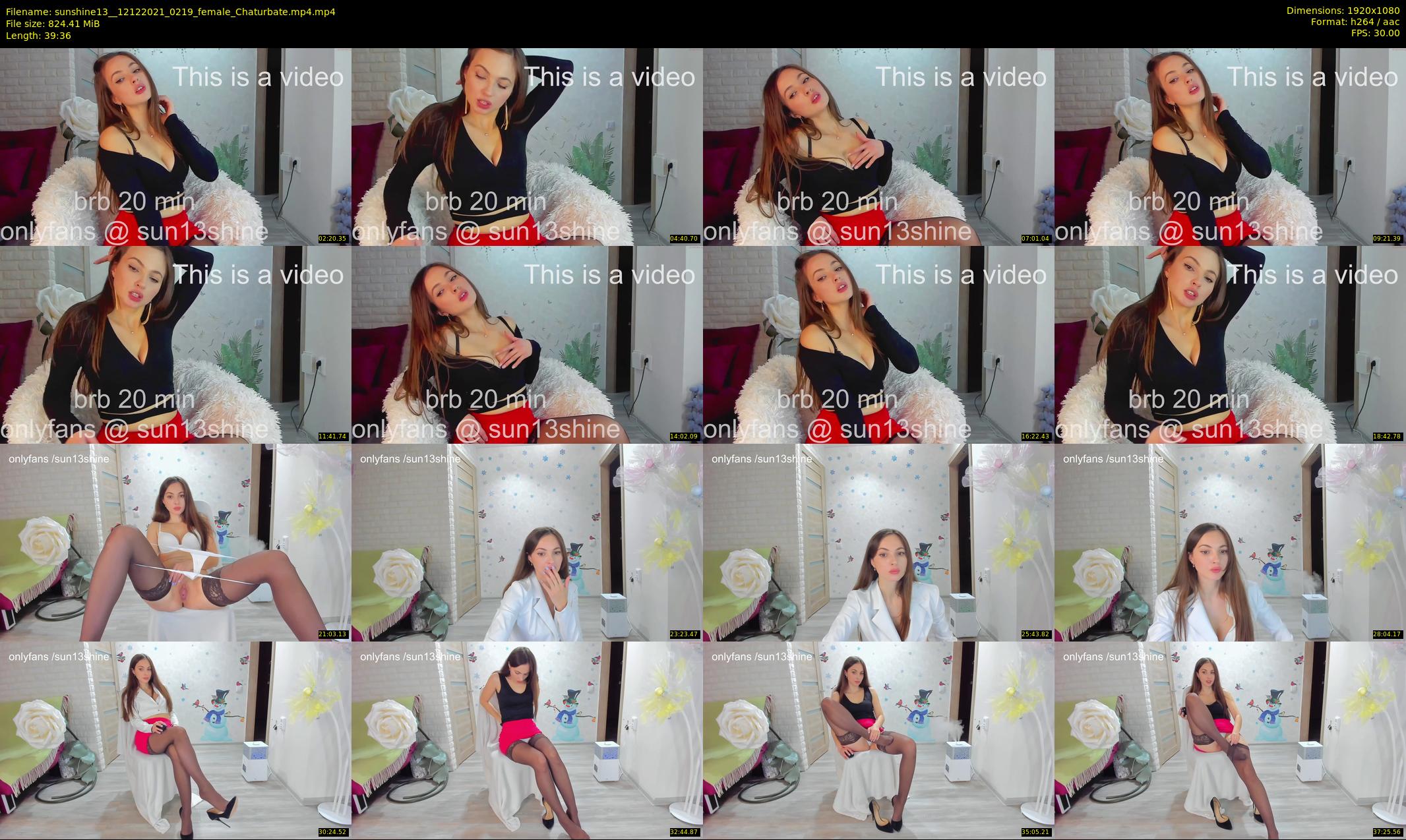 sunshine13_ — 40 minute Chaturbate female cam show recording, 1080p, Dec 12, 2021