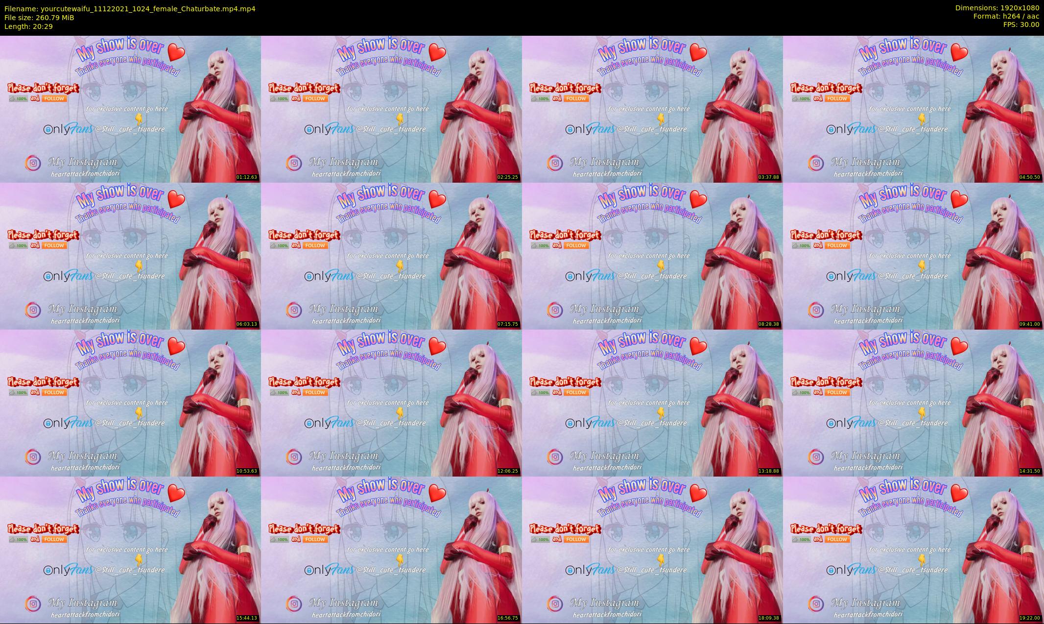 yourcutewaifu — 21 minute Chaturbate female cam show recording, 1080p, Dec 11, 2021