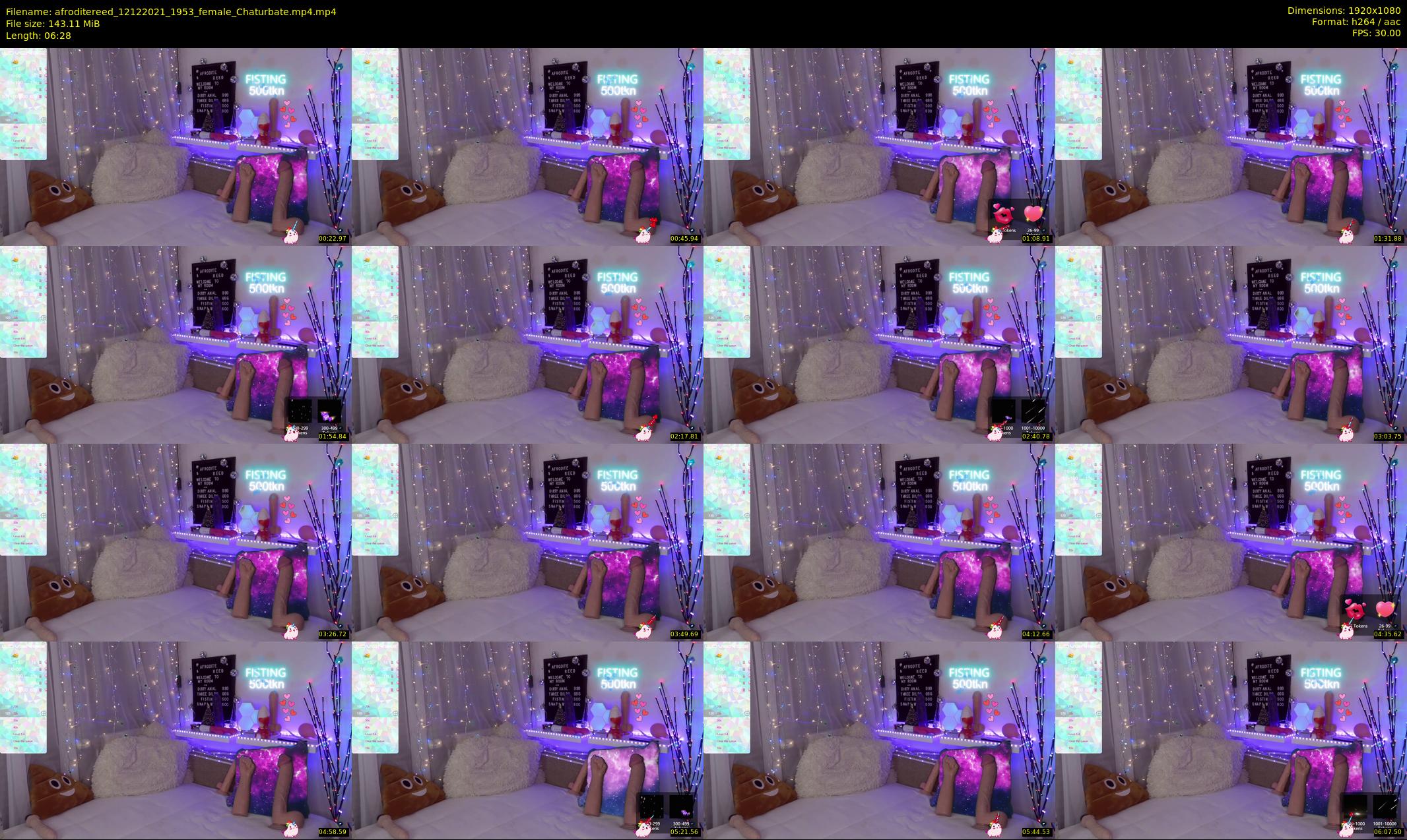 afroditereed — 7 minute Chaturbate female cam show recording, 1080p, Dec 12, 2021