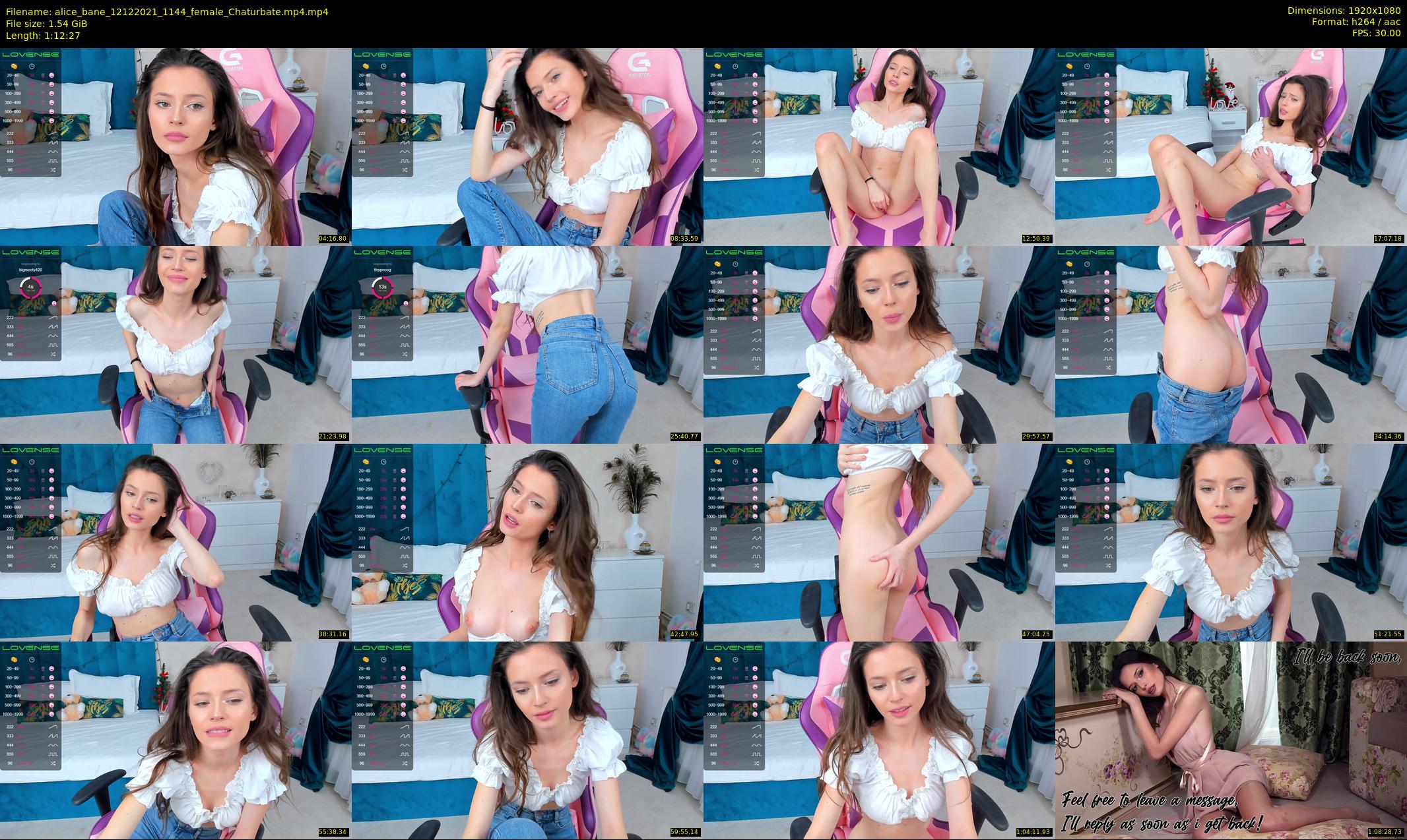 alice_bane — 73 minute Chaturbate female cam show recording, 1080p, Dec 12, 2021