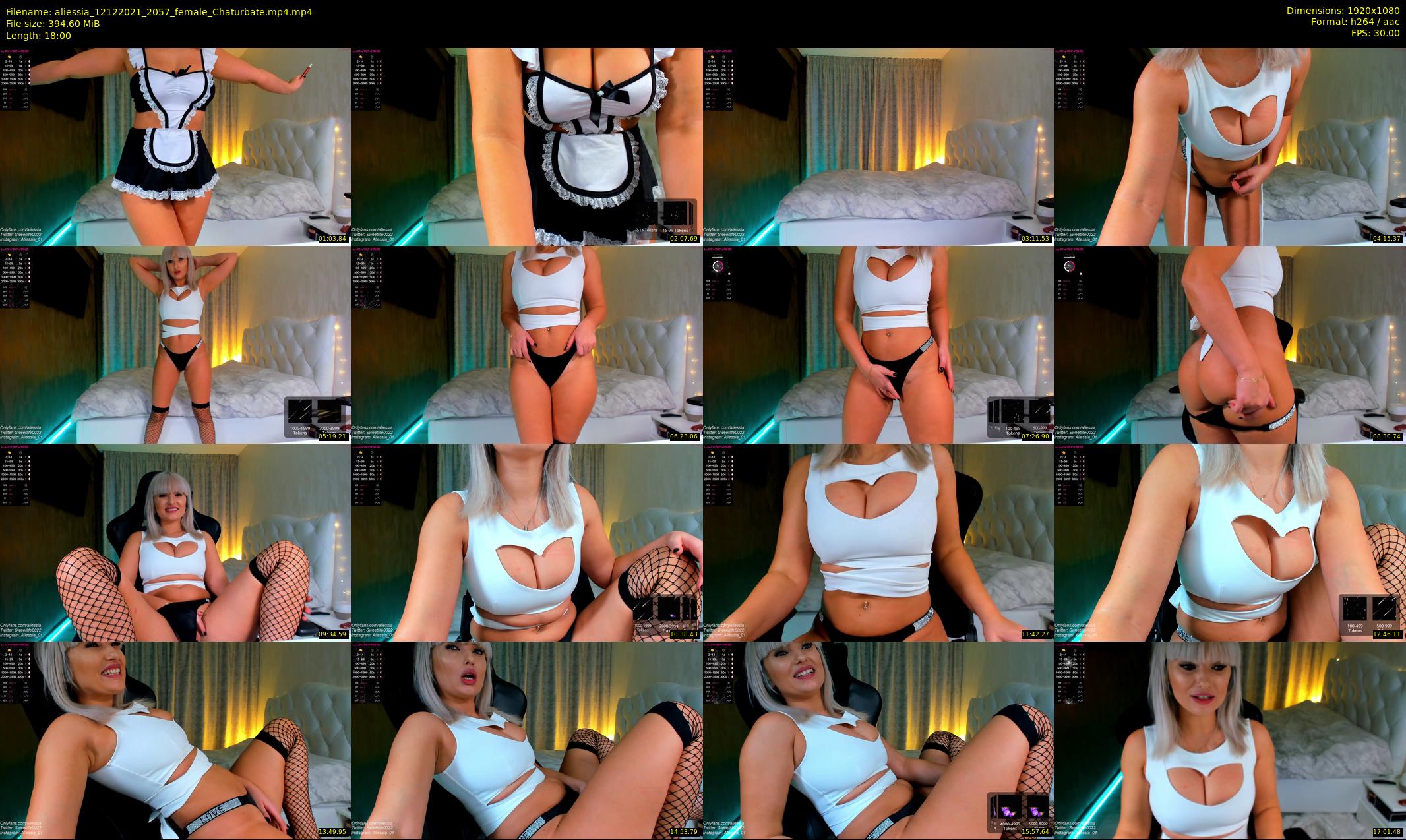 aliessia — 18 minute Chaturbate female cam show recording, 1080p, Dec 12, 2021