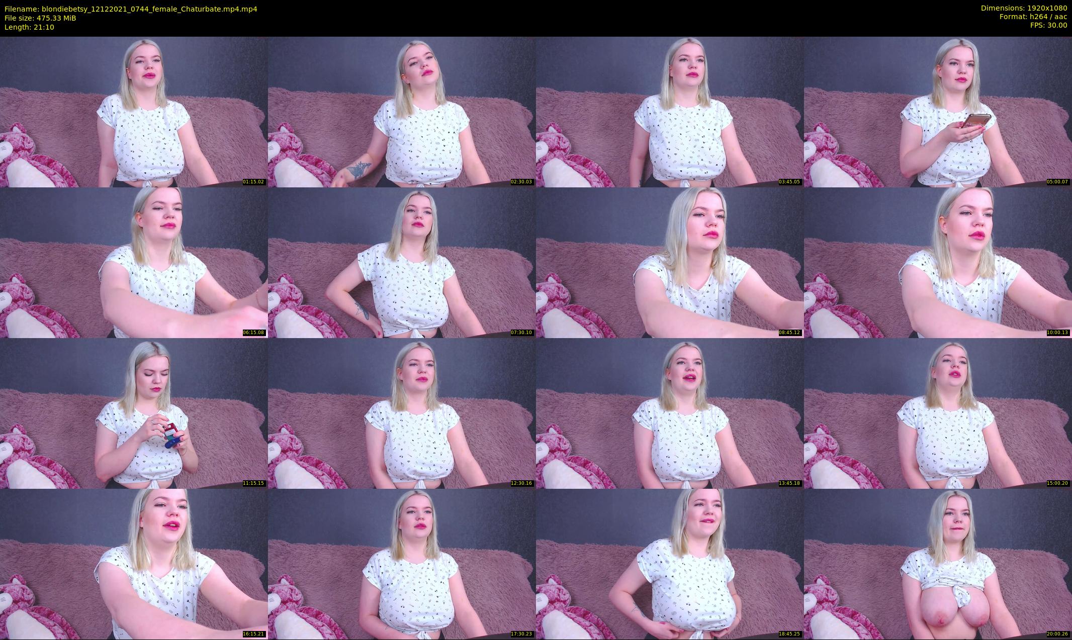 blondiebetsy — 22 minute Chaturbate female cam show recording, 1080p, Dec 12, 2021