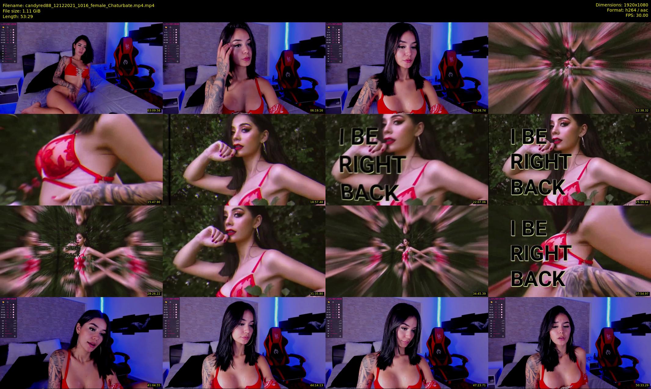 candyred88 — 54 minute Chaturbate female cam show recording, 1080p, Dec 12, 2021