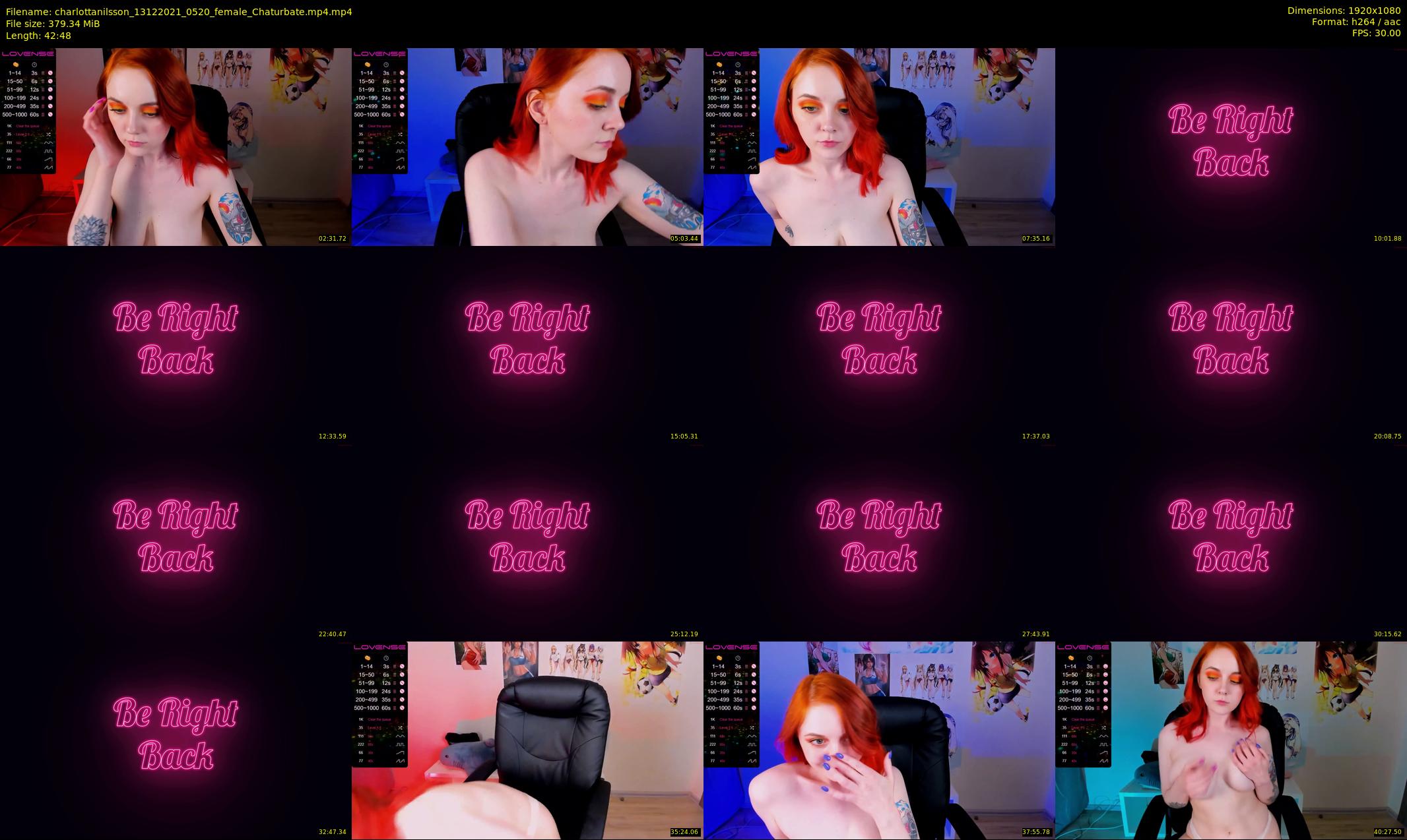 charlottanilsson — 43 minute Chaturbate female cam show recording, 1080p, Dec 13, 2021