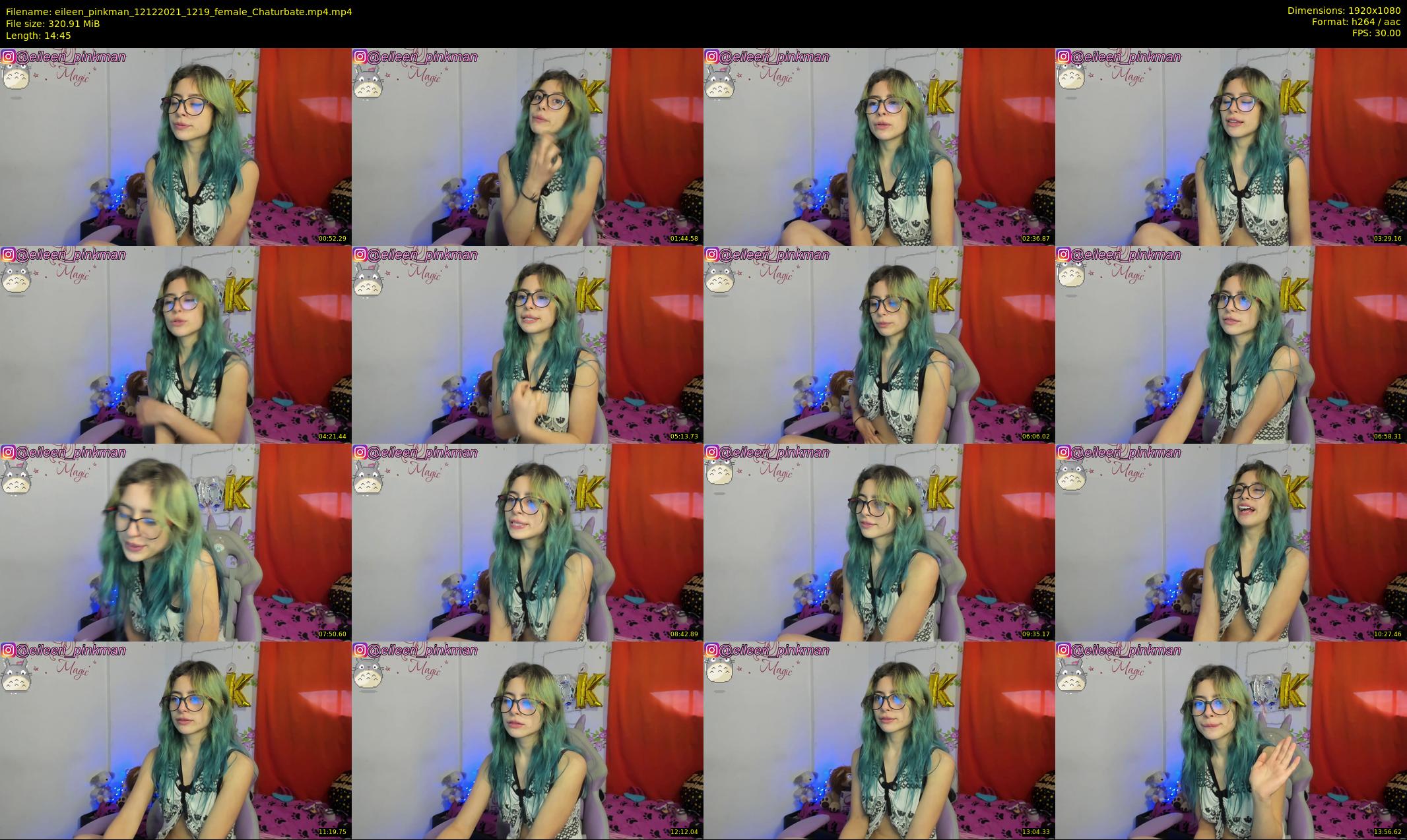 eileen_pinkman — 15 minute Chaturbate female cam show recording, 1080p, Dec 12, 2021