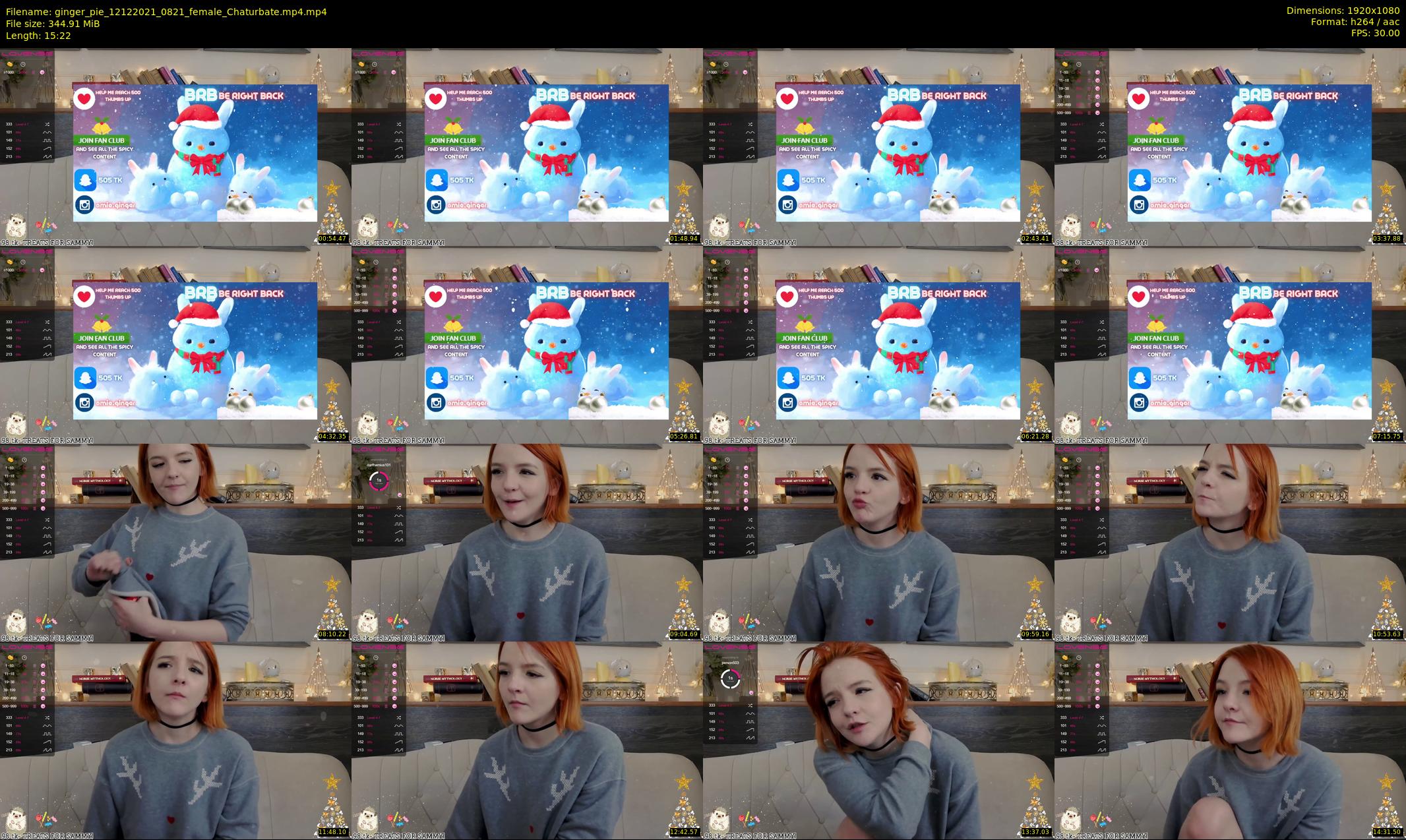 ginger_pie — 16 minute Chaturbate female cam show recording, 1080p, Dec 12, 2021