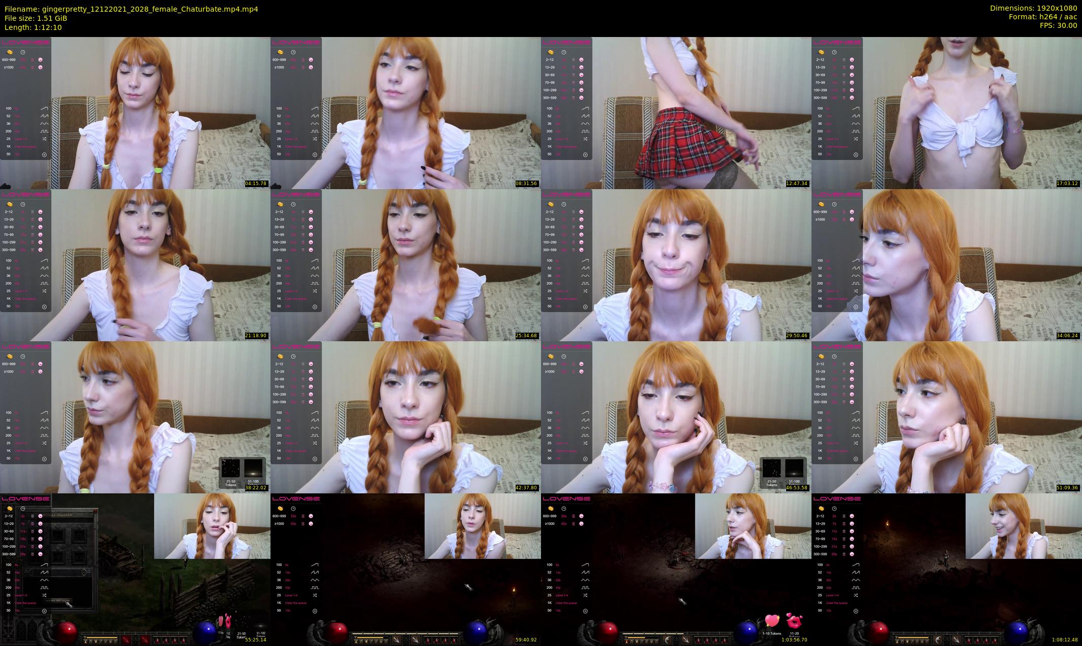 gingerpretty — 73 minute Chaturbate female cam show recording, 1080p, Dec 12, 2021