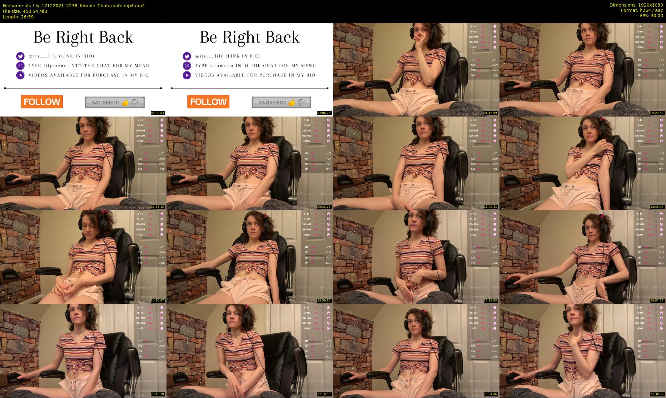 its_lily — 27 minute Chaturbate female cam show recording, 1080p, Dec 12, 2021