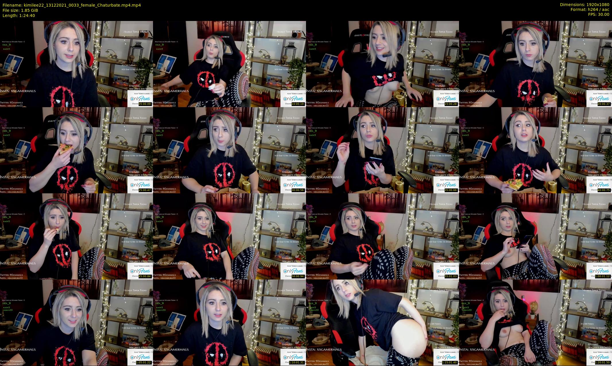 kimilee22 — 85 minute Chaturbate female cam show recording, 1080p, Dec 13, 2021